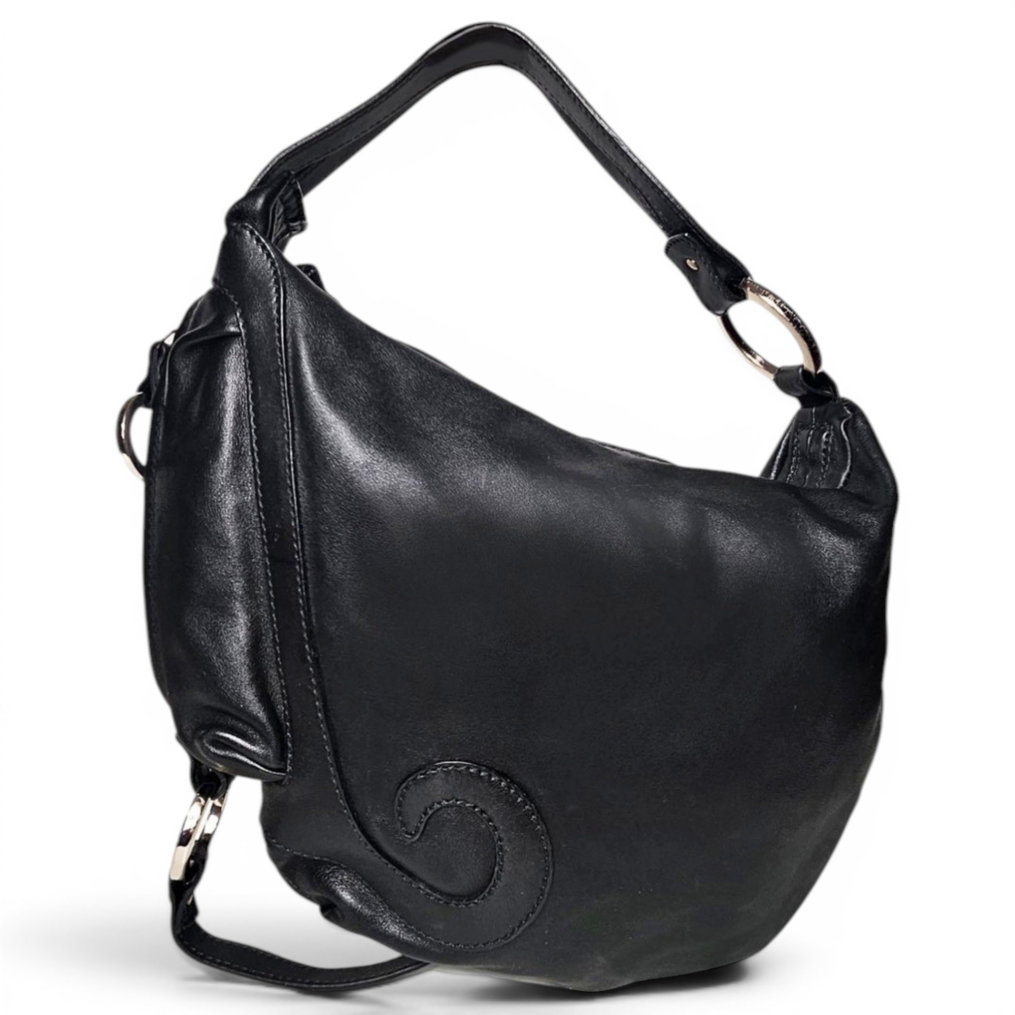 Oyster leather handbag