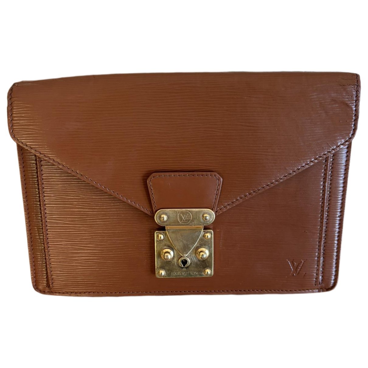 Leather clutch bag