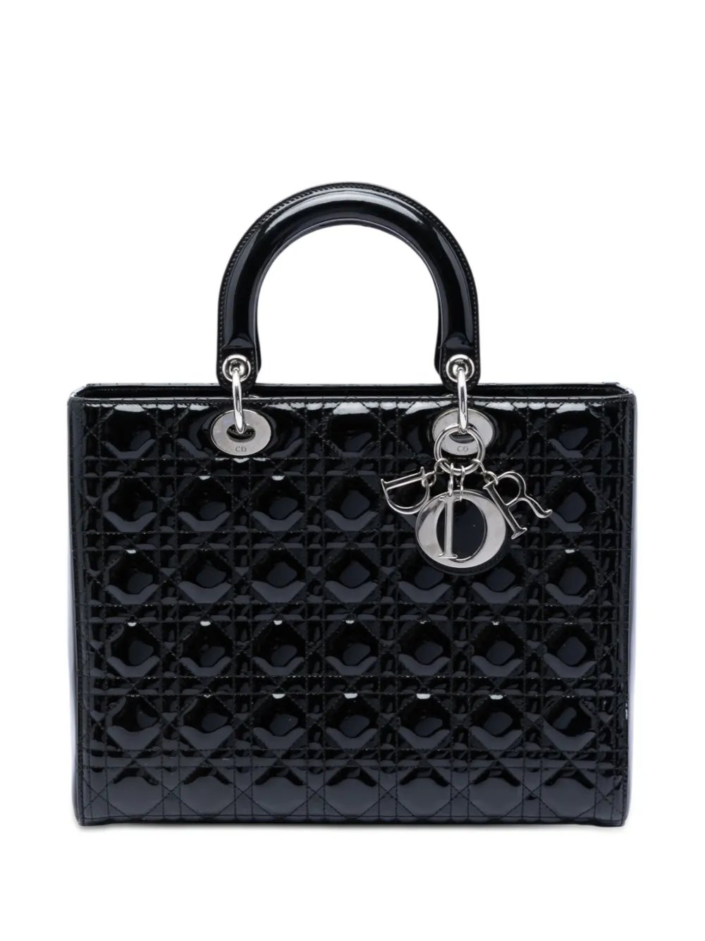 2015 Large Patent Cannage Lady Dior satchel