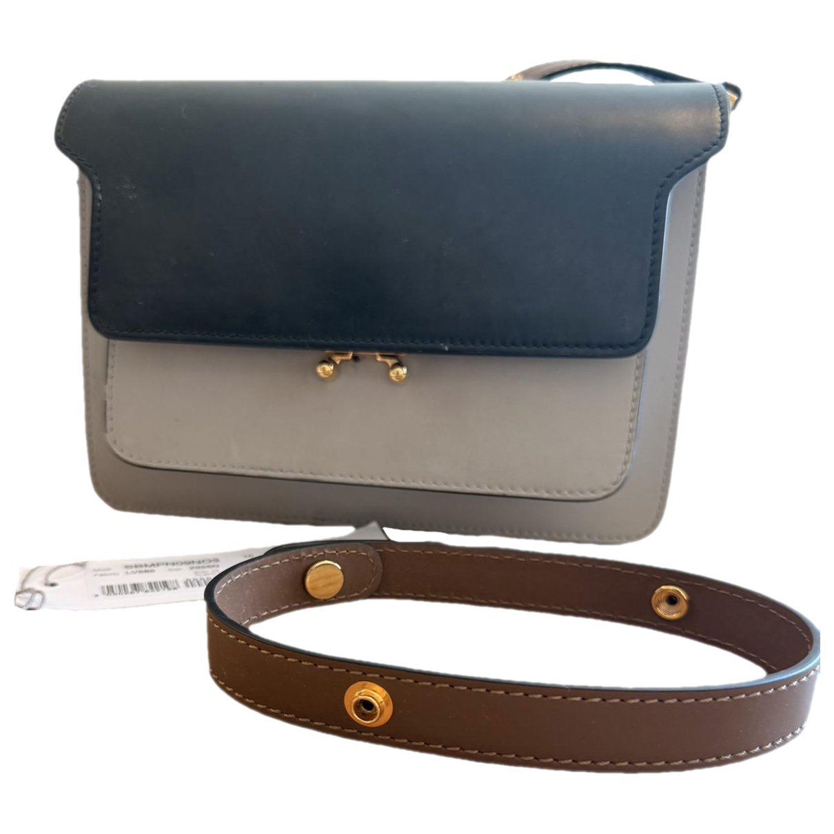 Marni Trunk leather crossbody bag