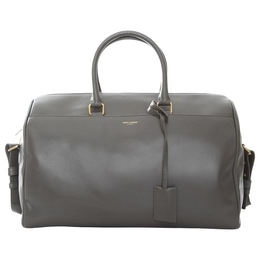 Duffle leather handbag
