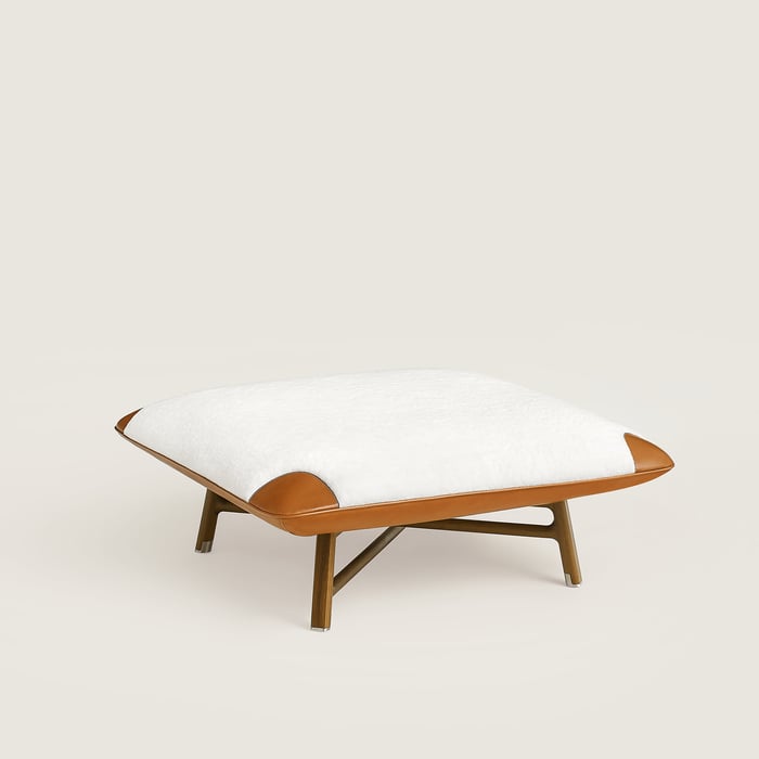 Les Necessaires d'Hermès "Carre d'Assise" Low Stool, Medium Model