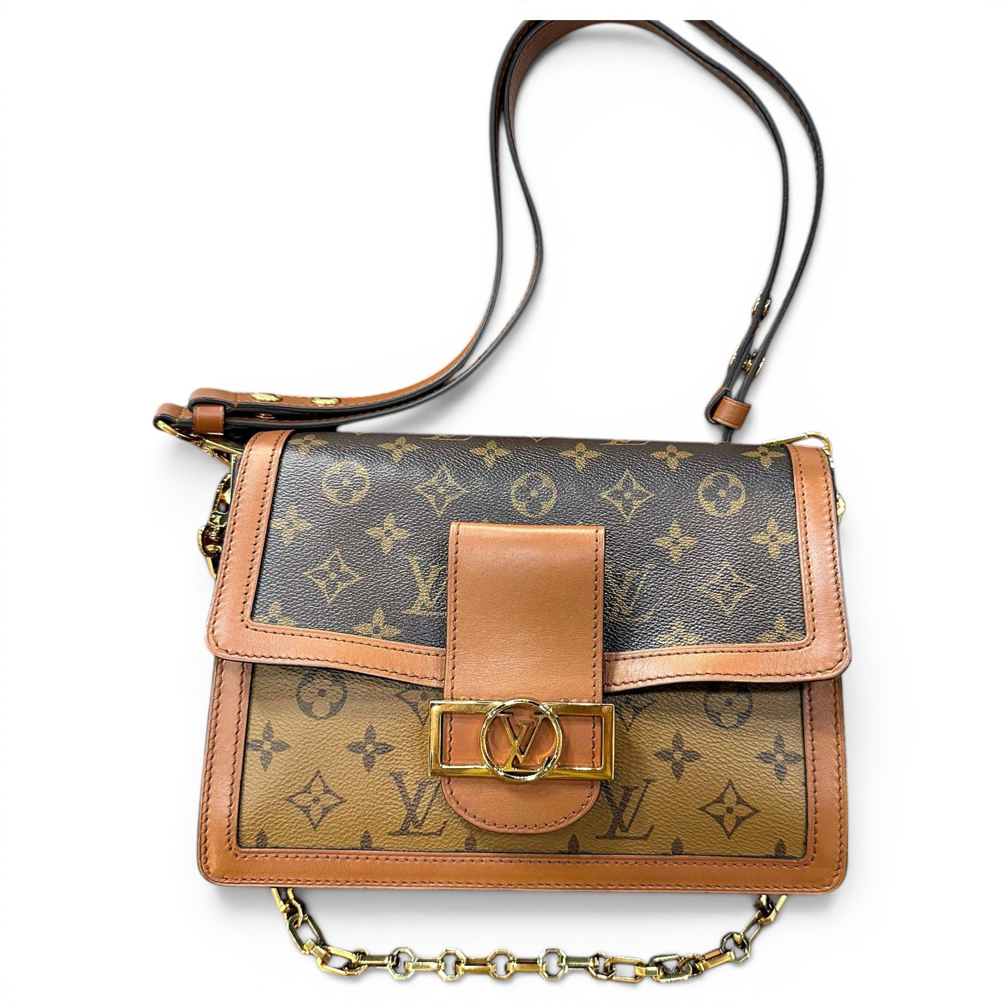 Dauphine leather crossbody bag
