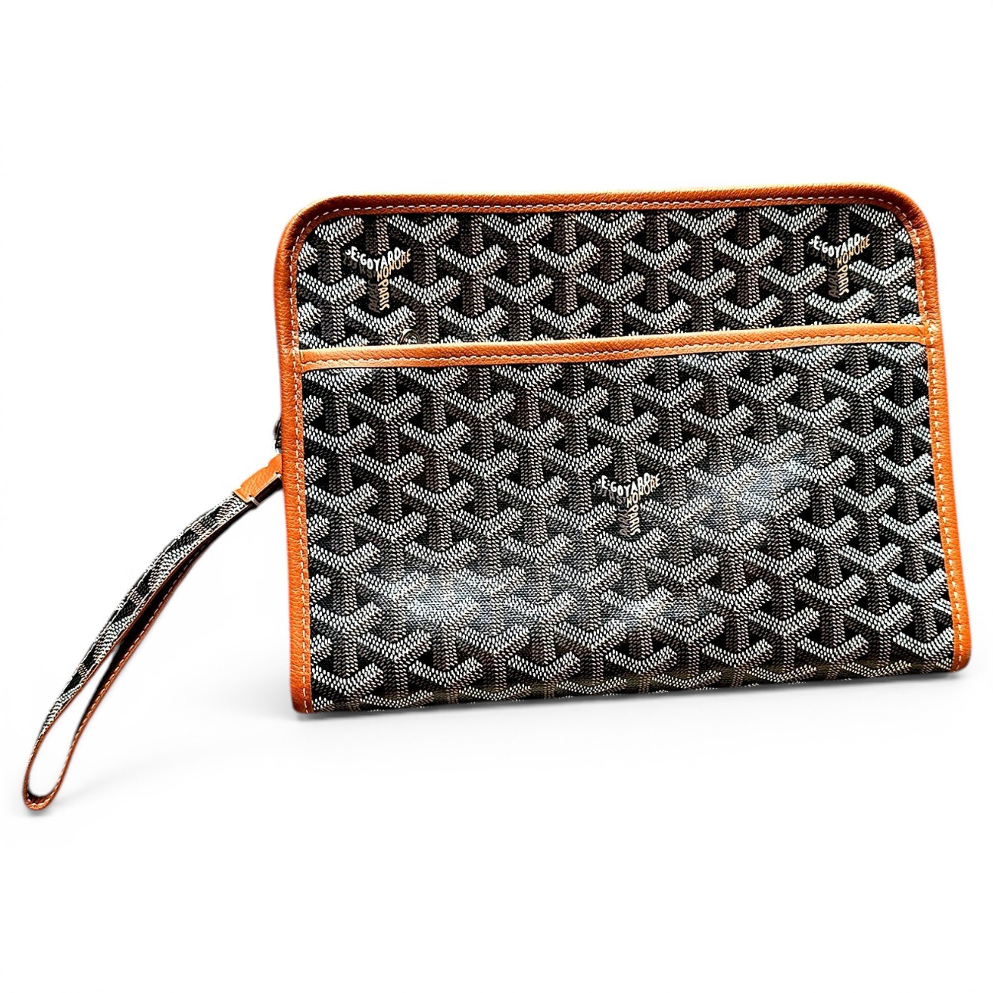 Jouvence leather clutch bag