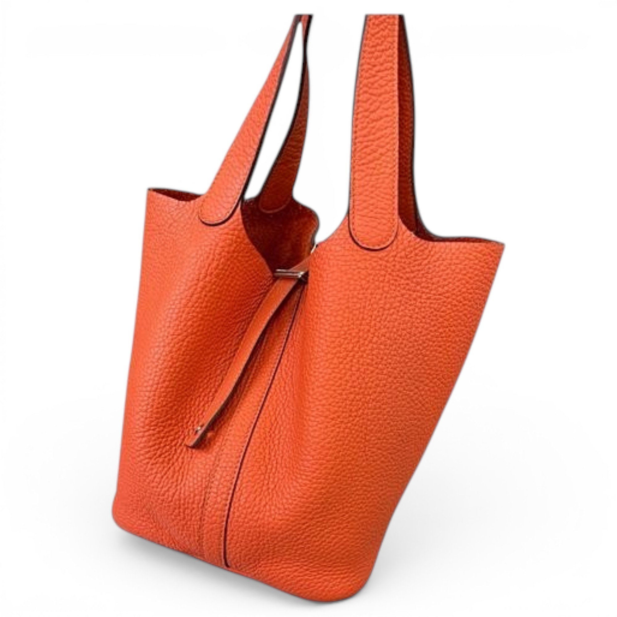 Picotin leather tote