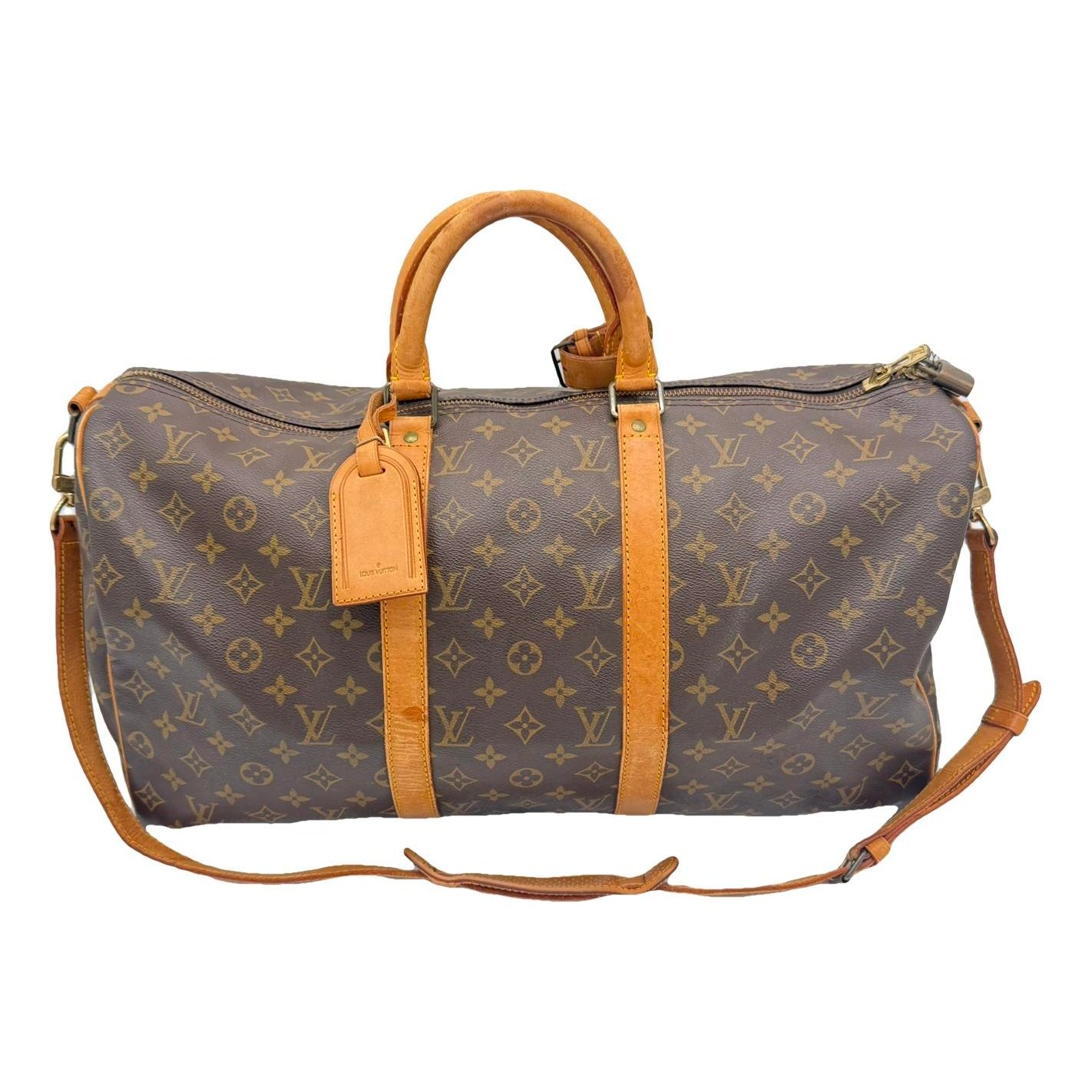 Keepall leather travel bag