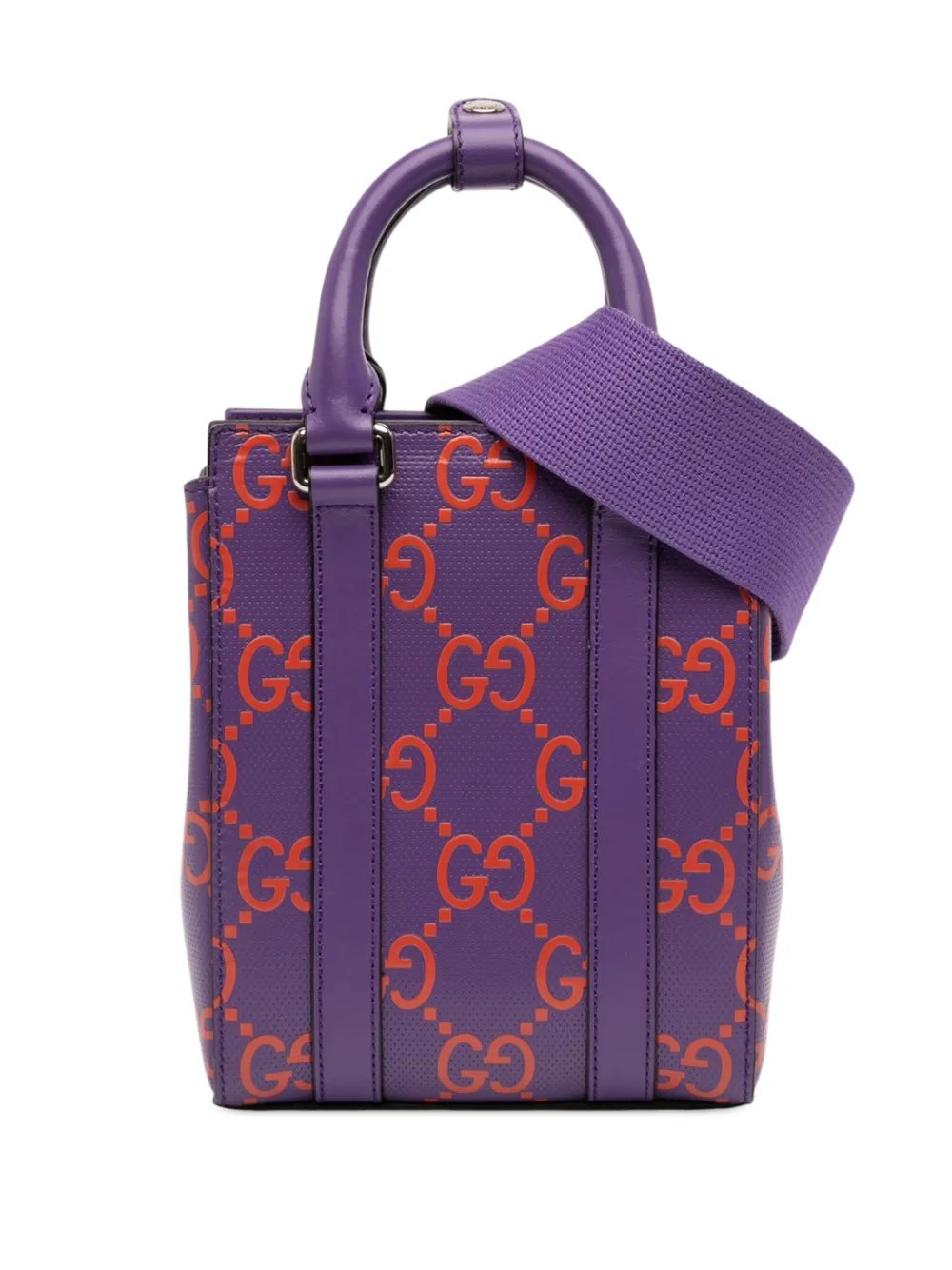 2016-2026 Mini GG Embossed Perforated Leather Tote satchel