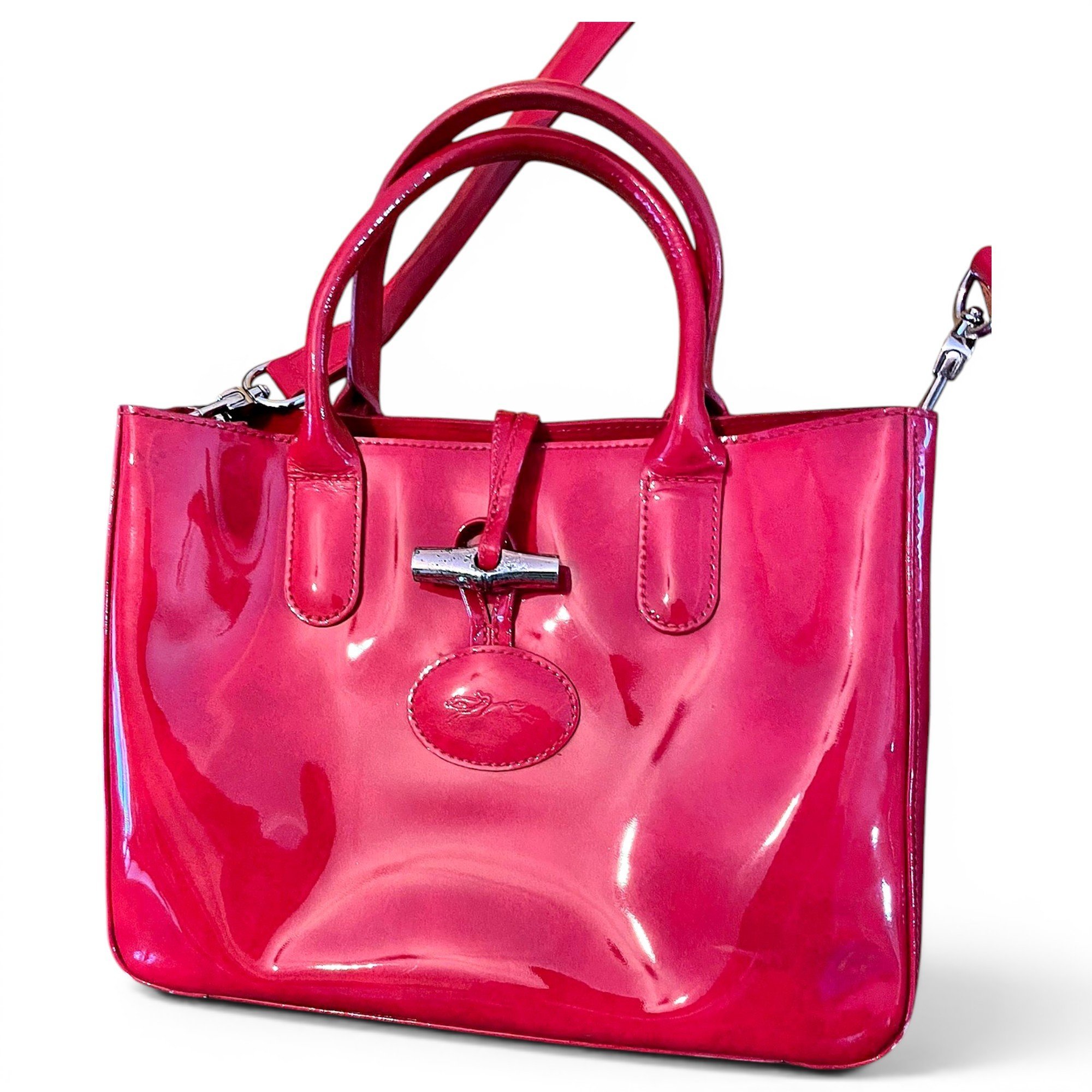 Roseau patent leather handbag