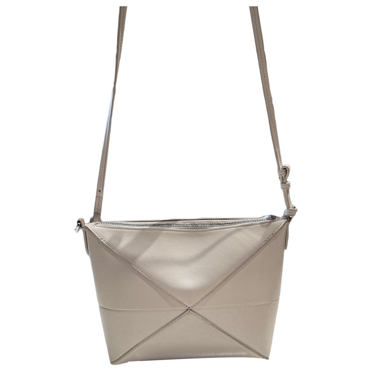 Puzzle Fold Pouch leather handbag