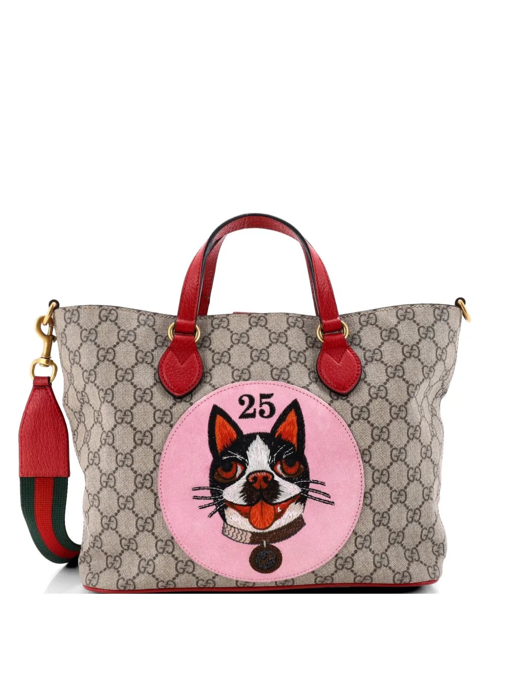 Convertible Soft GG Coated Canvas with Applique Small tote bag