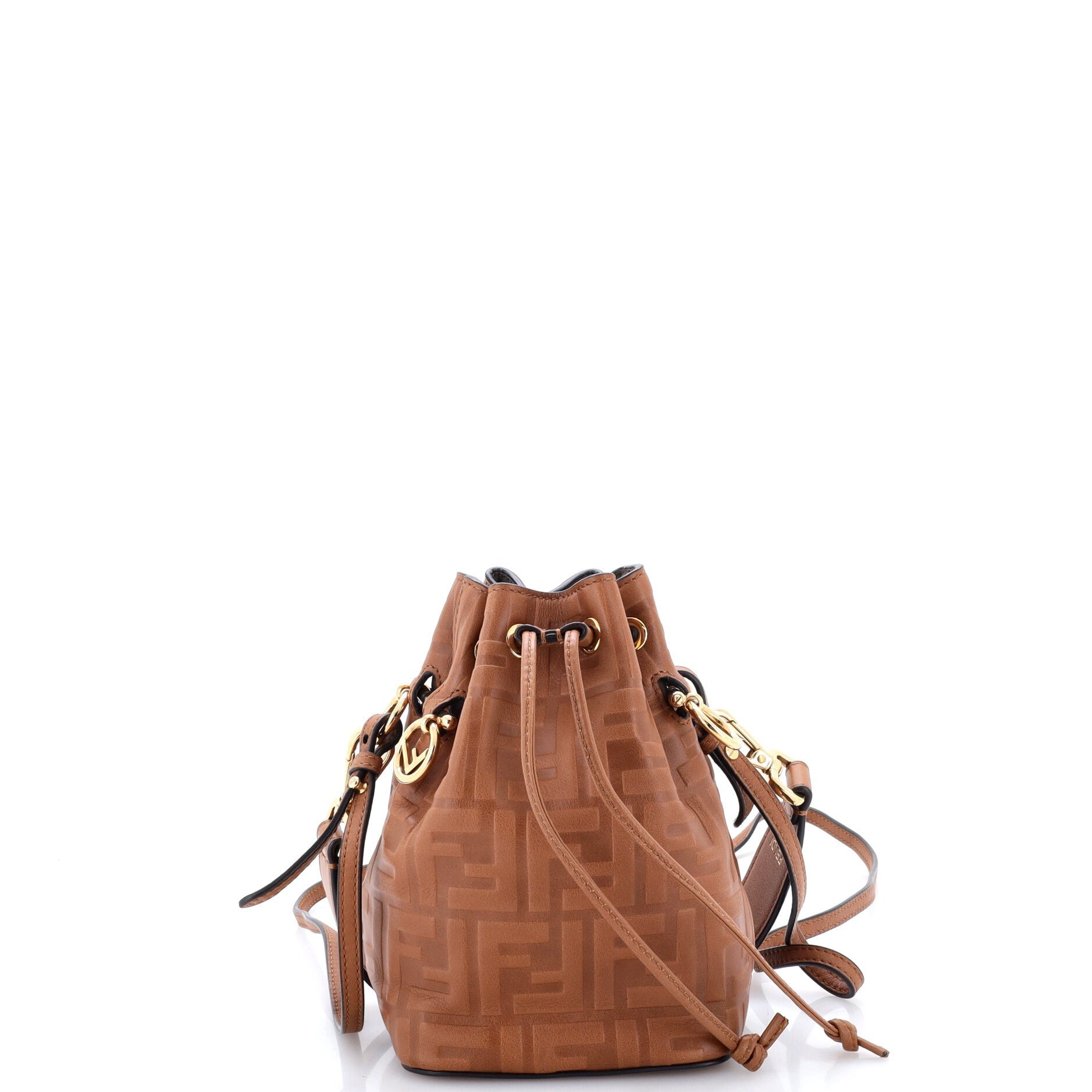 Mon Tresor Bucket Bag Zucca Embossed Leather Mini