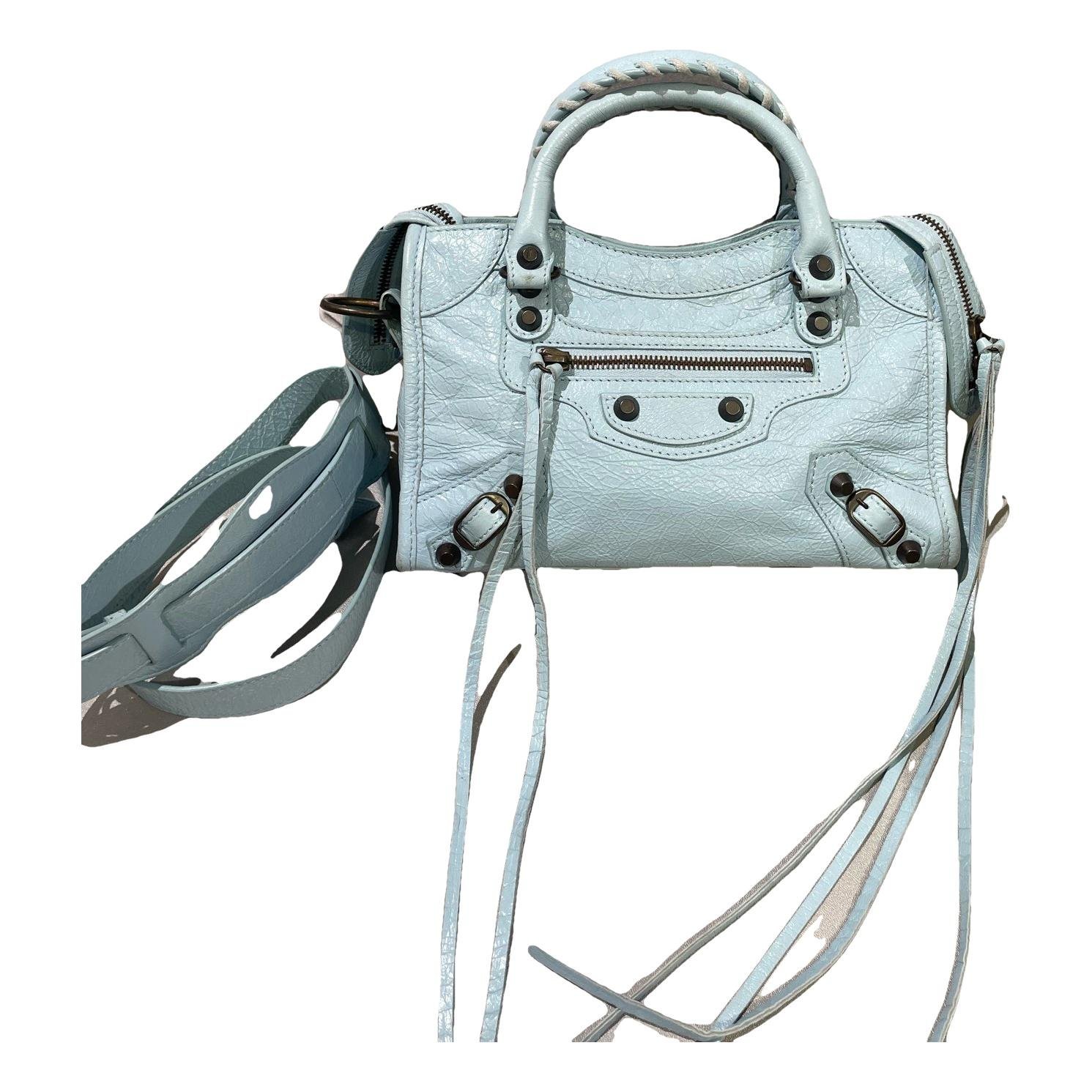 City leather handbag