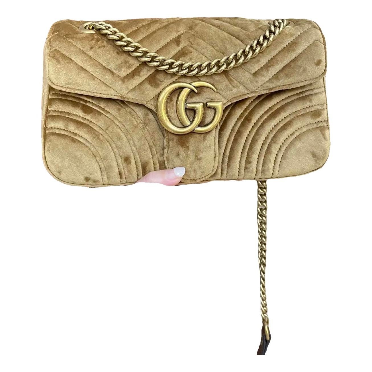 GG Marmont Flap velvet crossbody bag