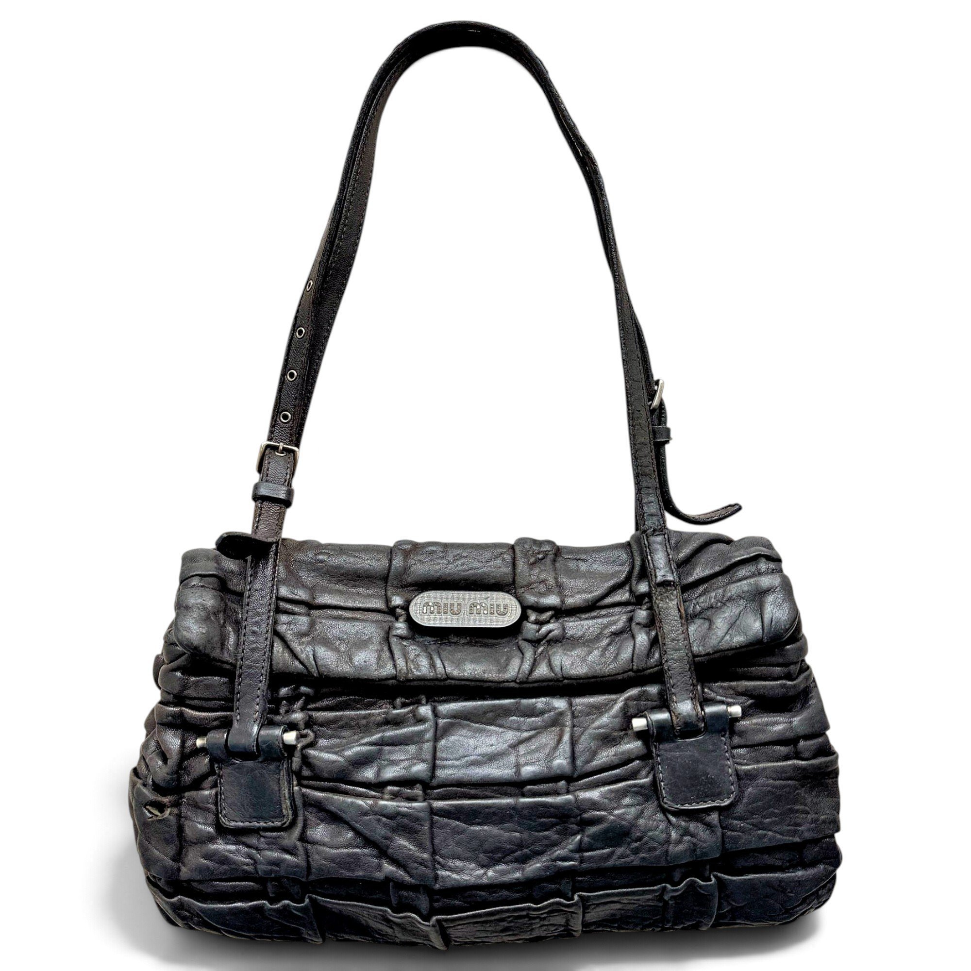 Matelassé leather handbag