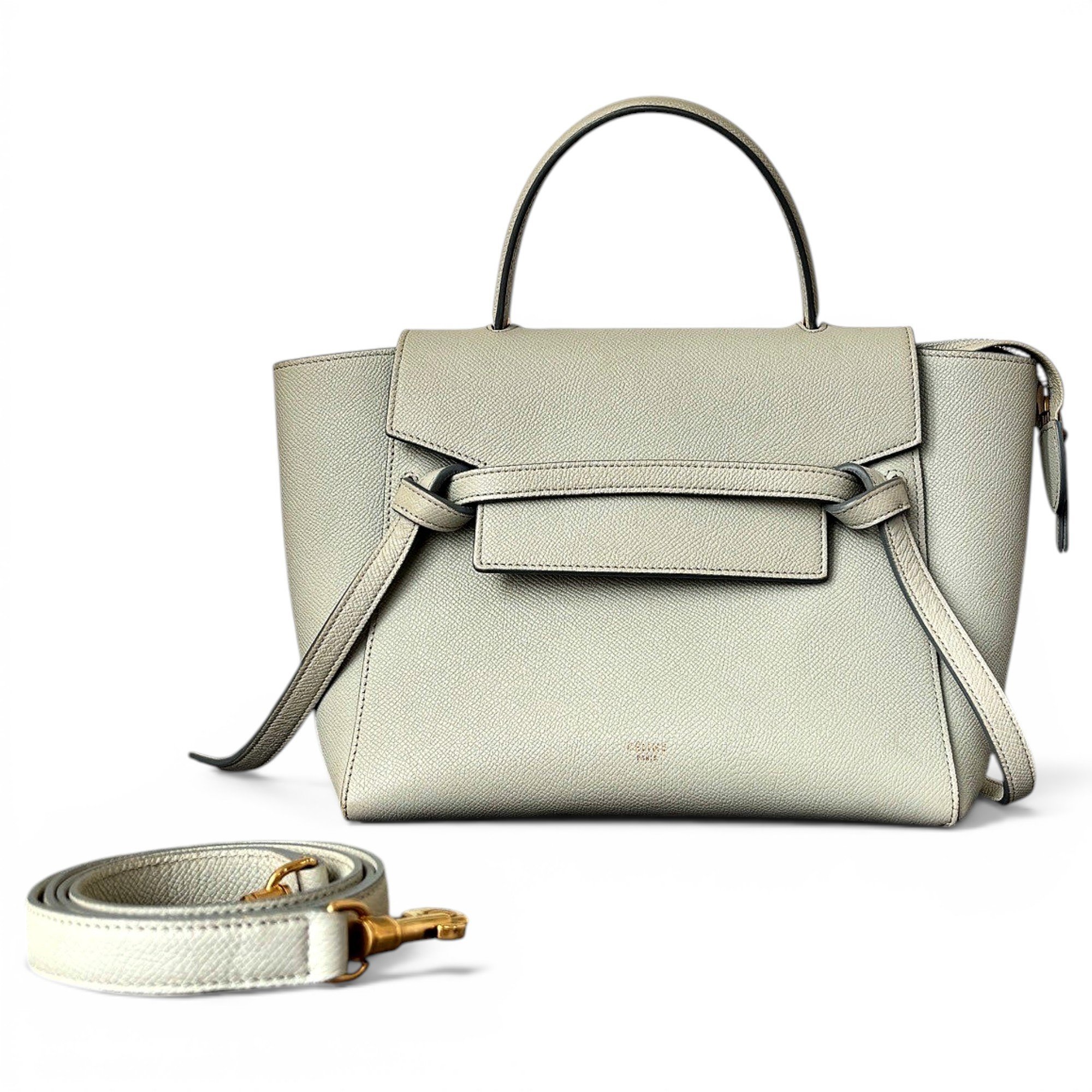 Belt leather handbag