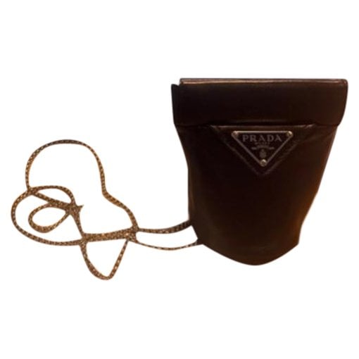 Leather clutch bag
