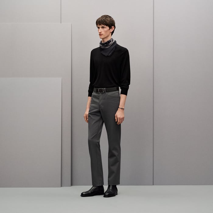 Gris Brûlé Straight Cut Jeans