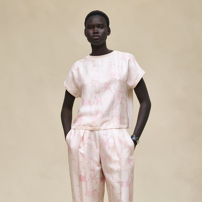 Rose Pétale "Etriers Remix" Sleeveless Sweater