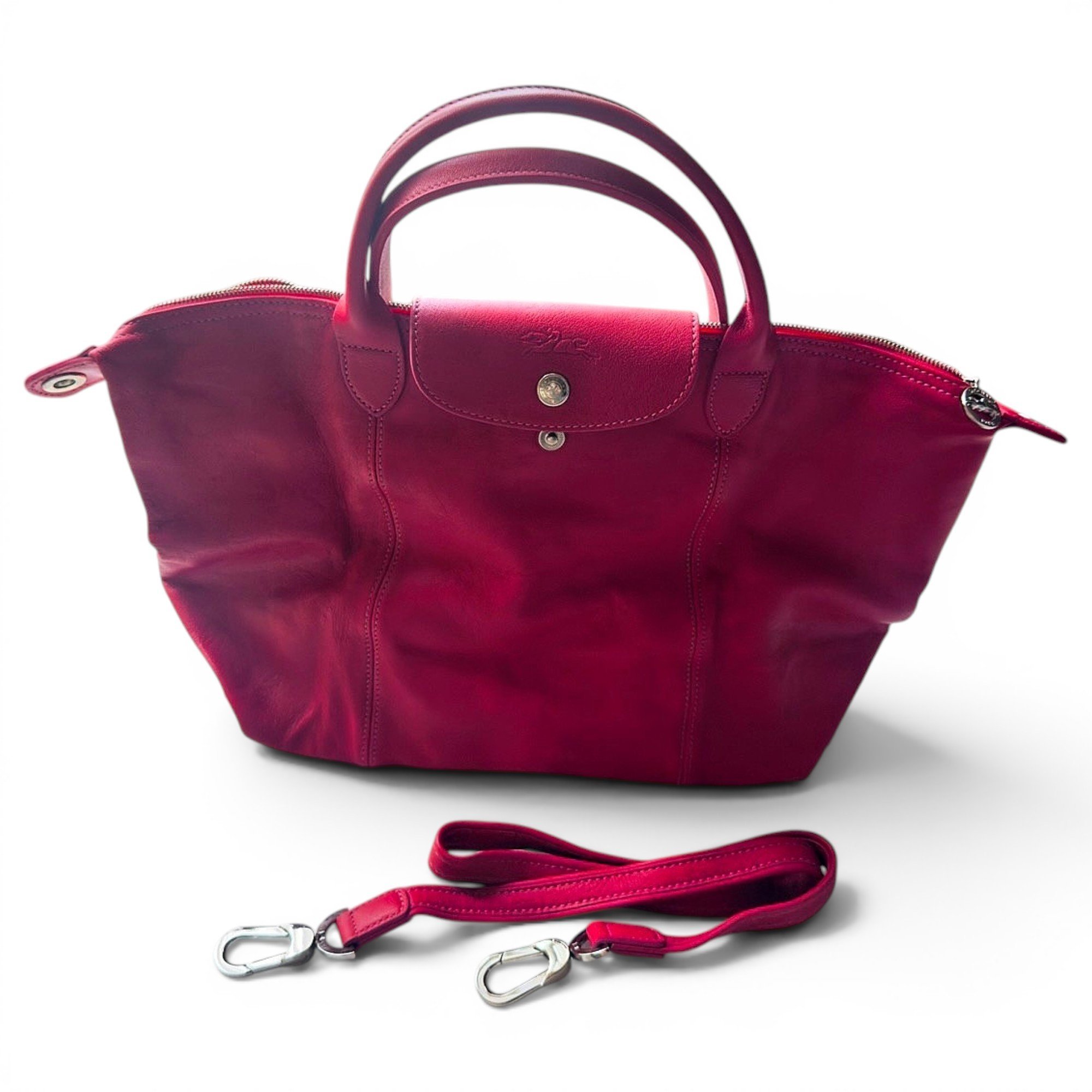 Pliage leather crossbody bag