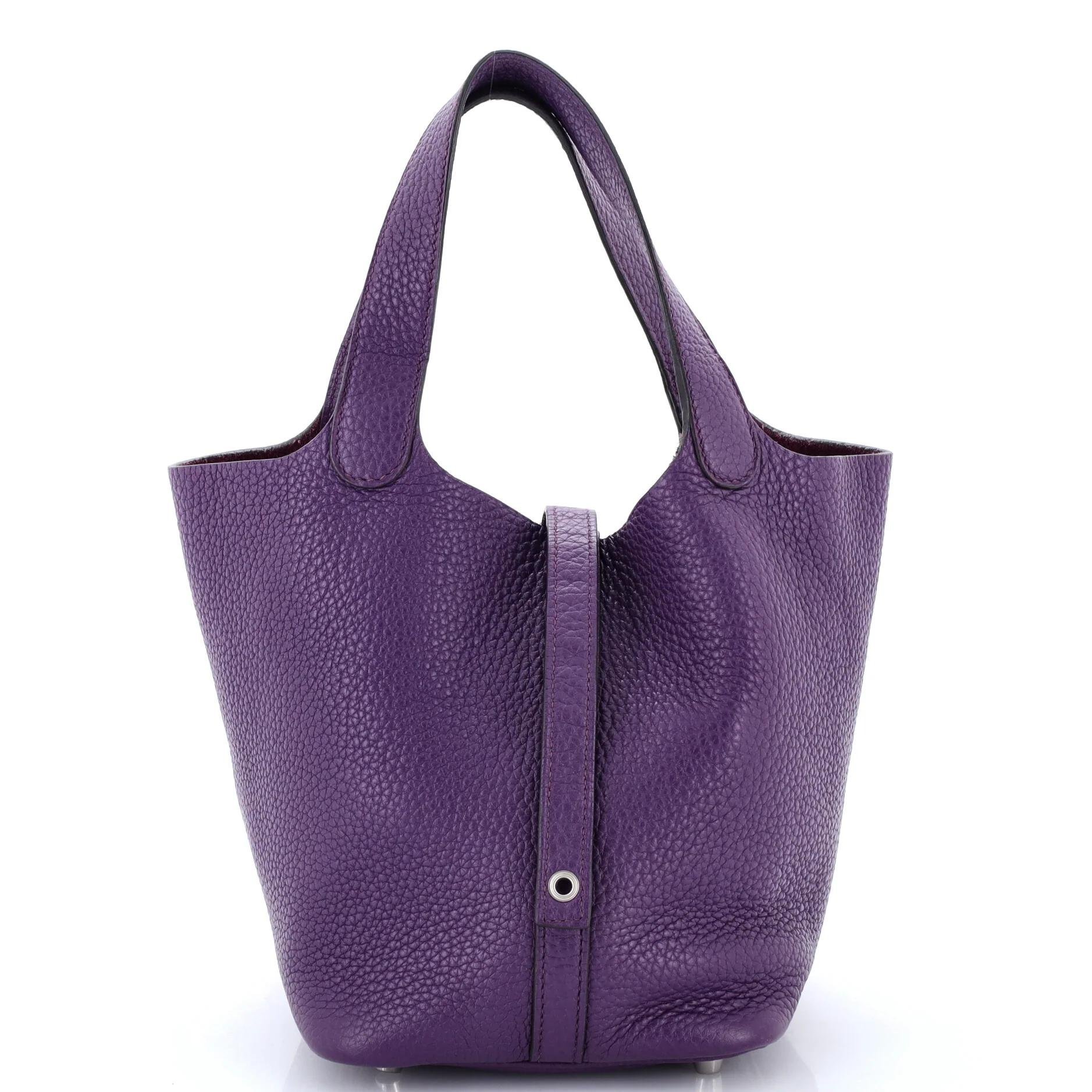 Picotin leather handbag