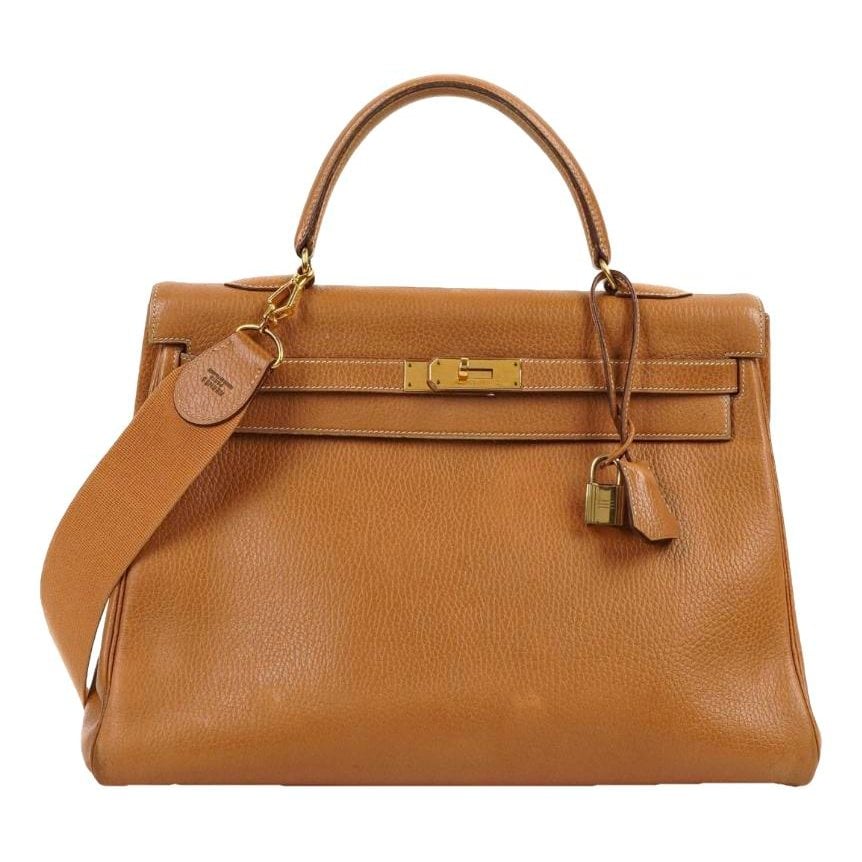 Hermes Kelly 35 Handbag Ardennes Leather 1994