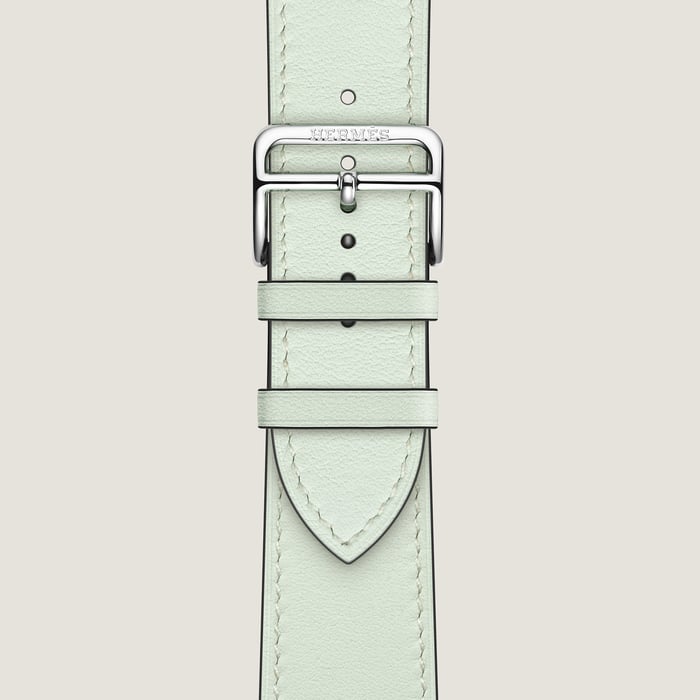 Vert Peppermint Band Apple Watch Hermès Single Tour 46 MM