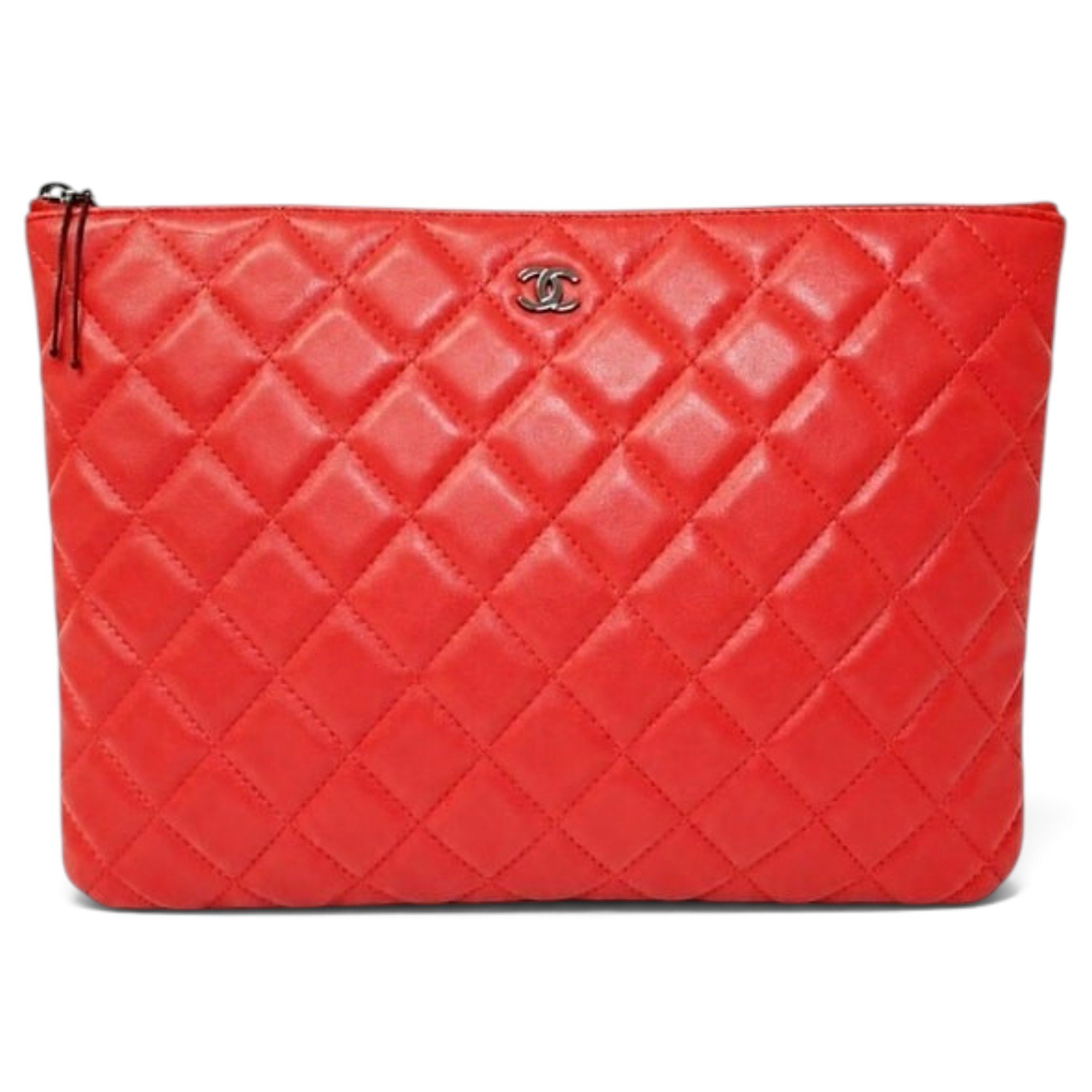 Leather clutch bag