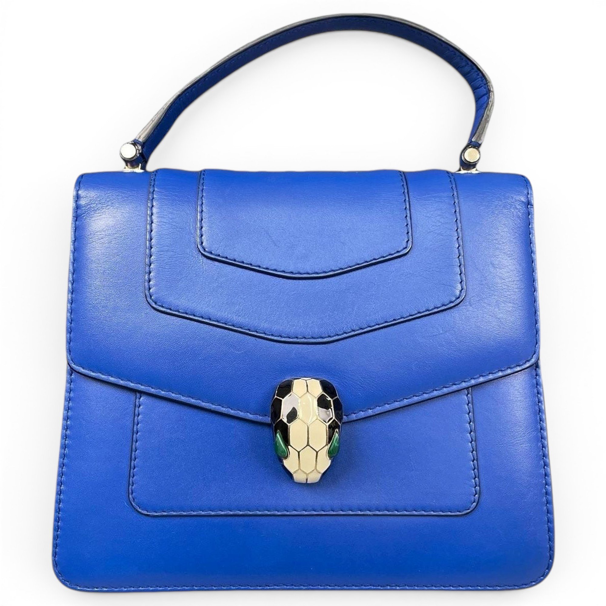 Serpenti leather handbag