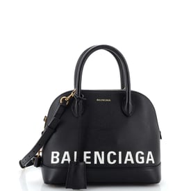 Balenciaga Logo Ville Bag Leather Small