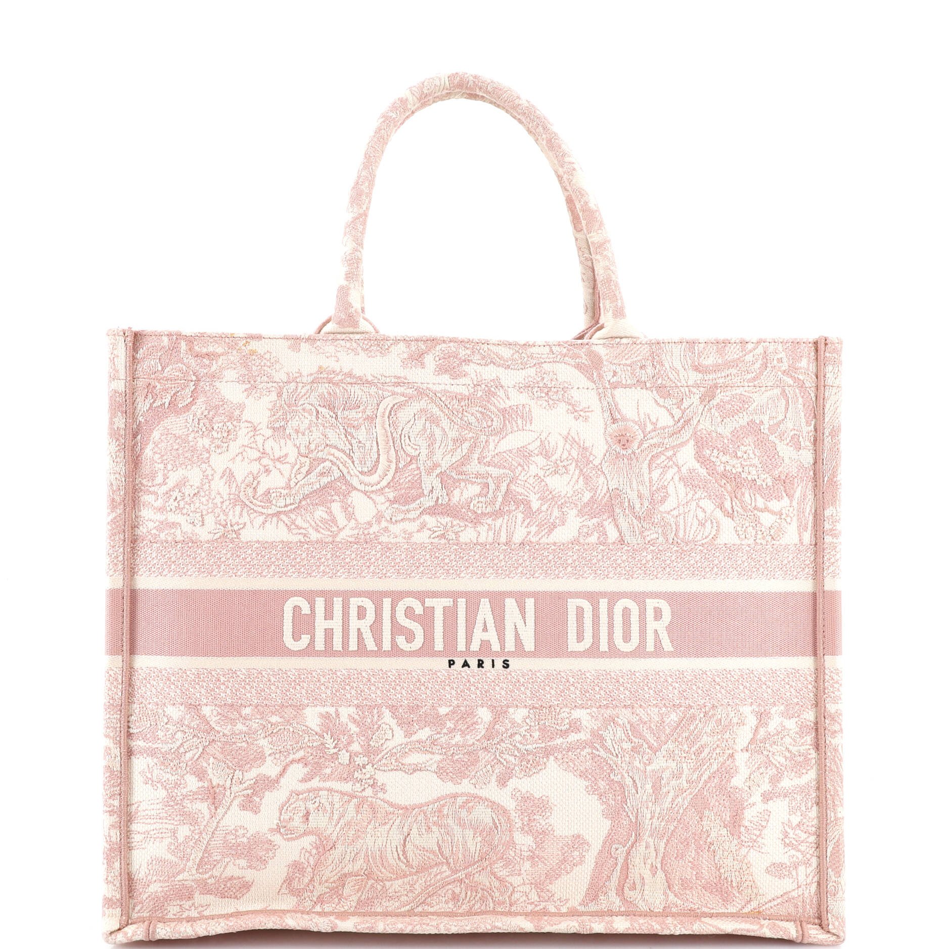 Dior Book Tote Embroidered Canvas Large