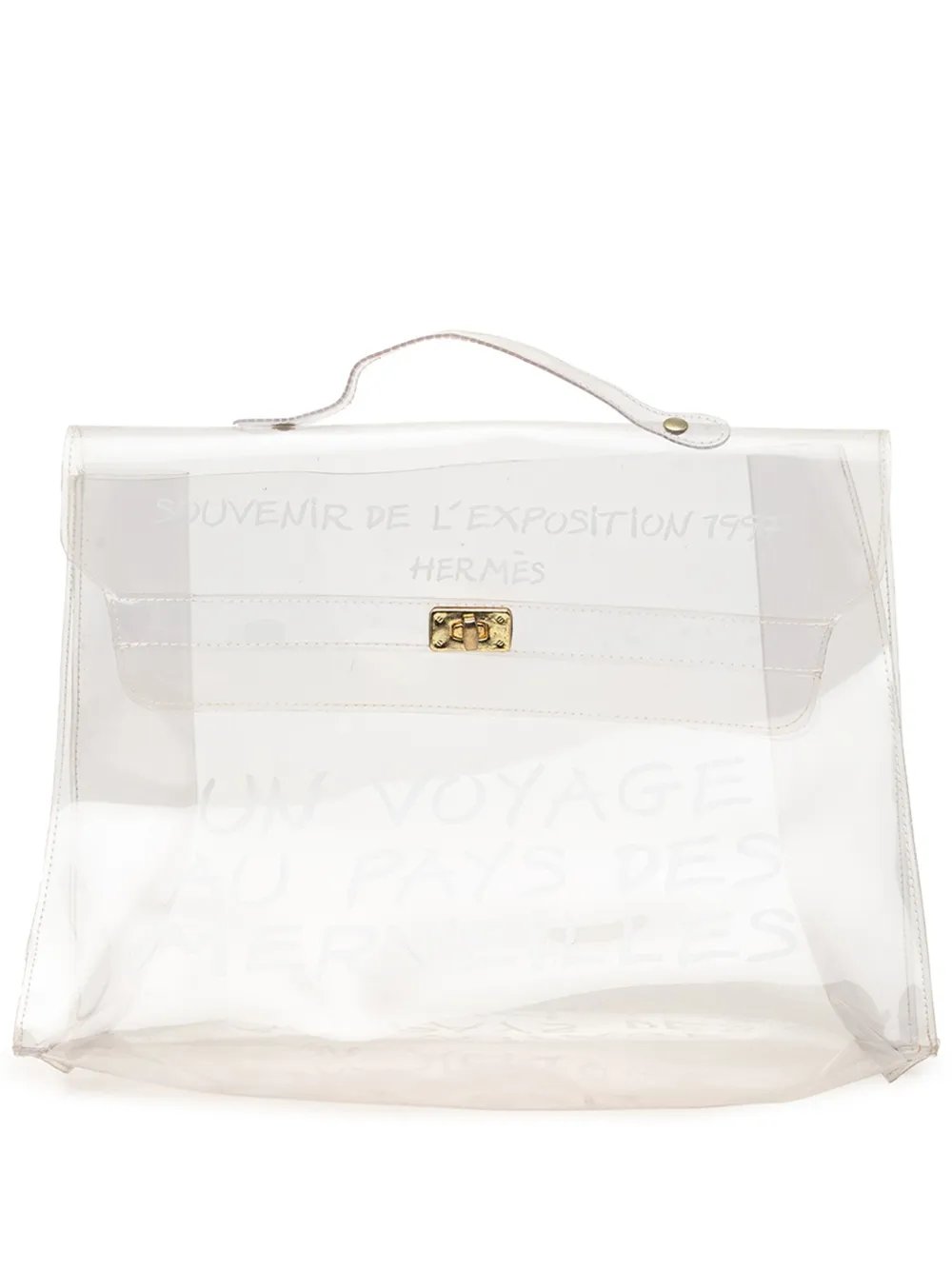 Hermes 20th Century Vinyl Souvenir De L Exposition Kelly handbag