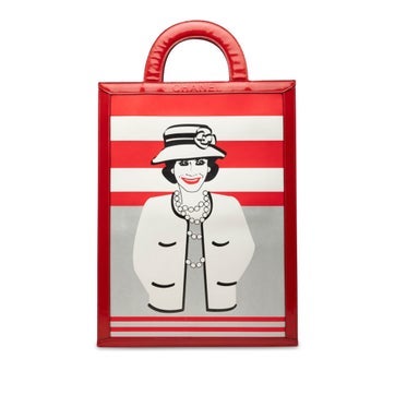 Choco Bar Patent Leather Coco Mademoiselle Vertical Tote