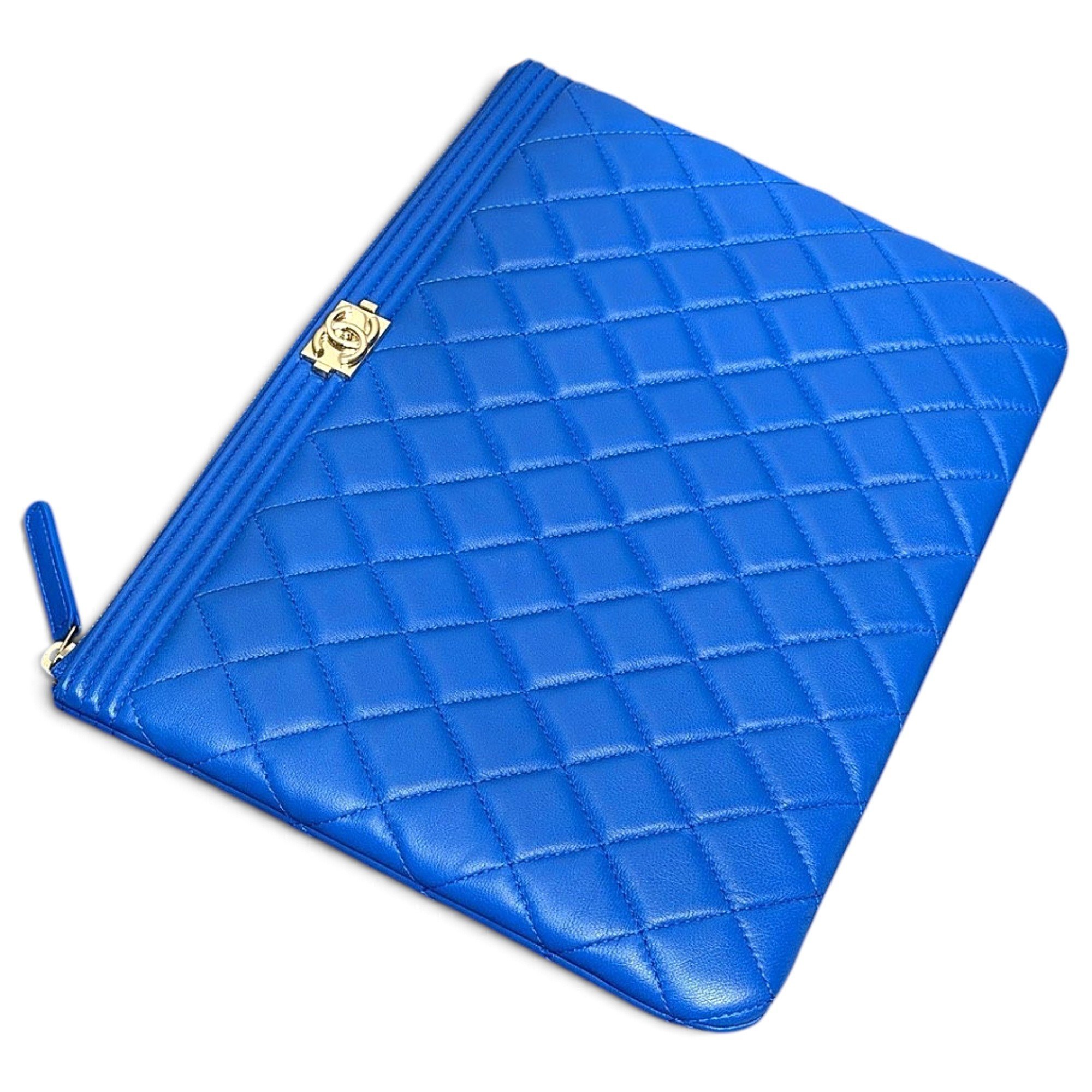 Boy leather clutch bag