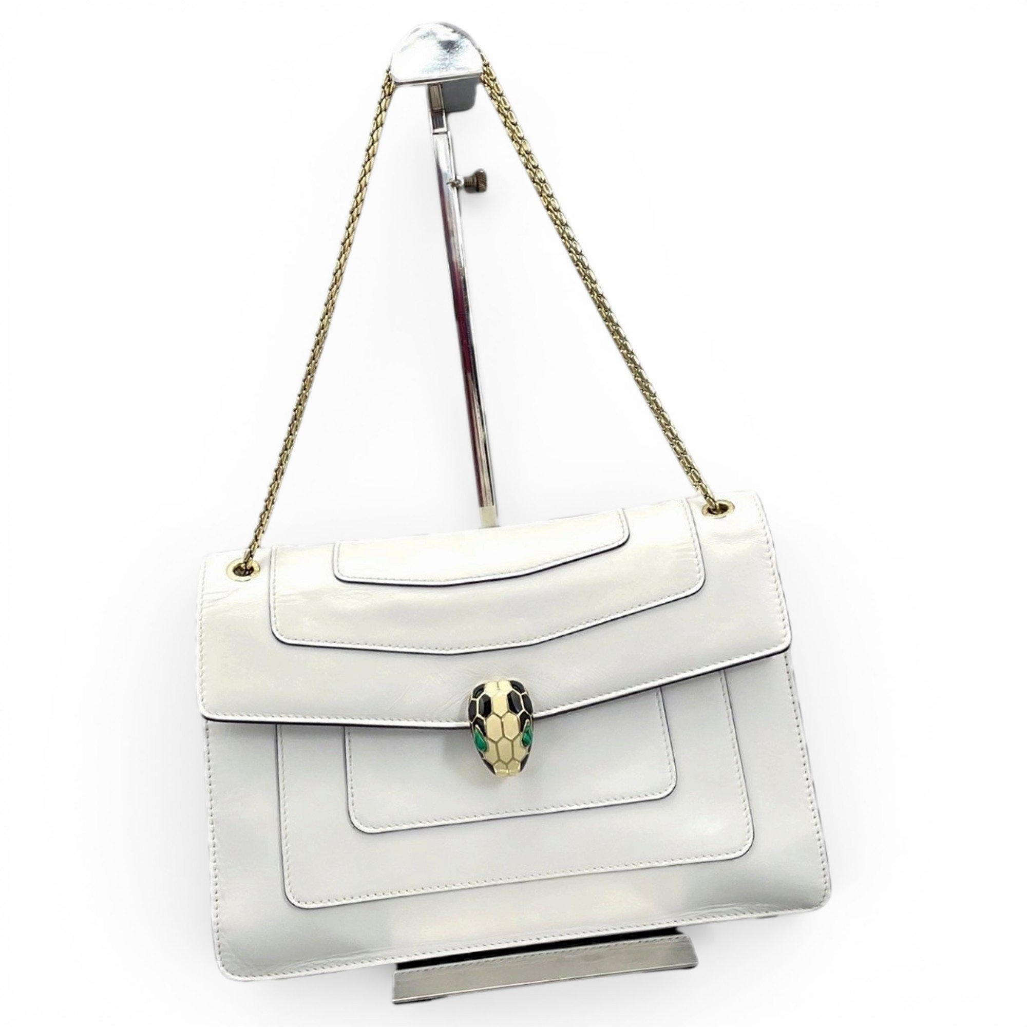 Serpenti leather handbag
