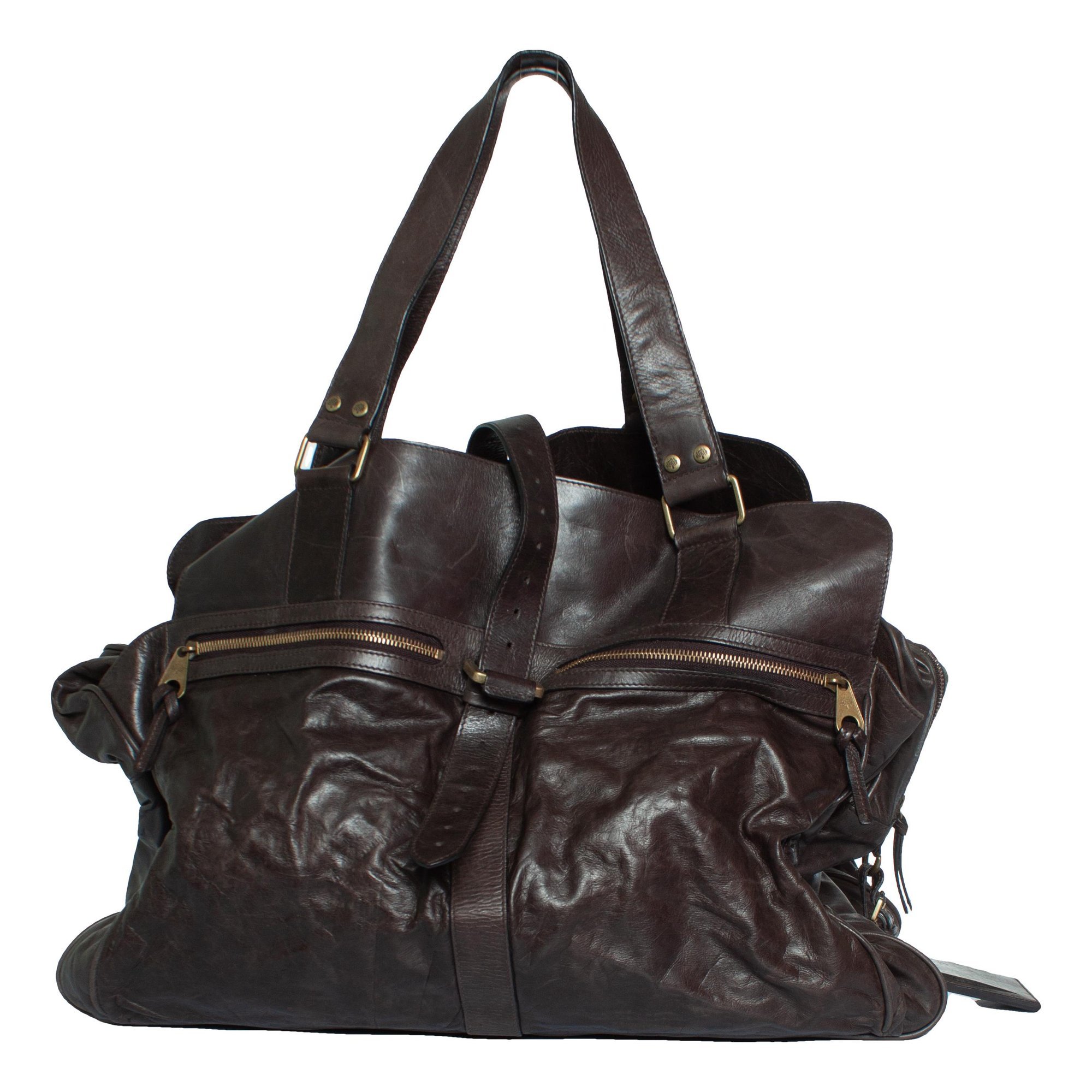 Leather travel bag