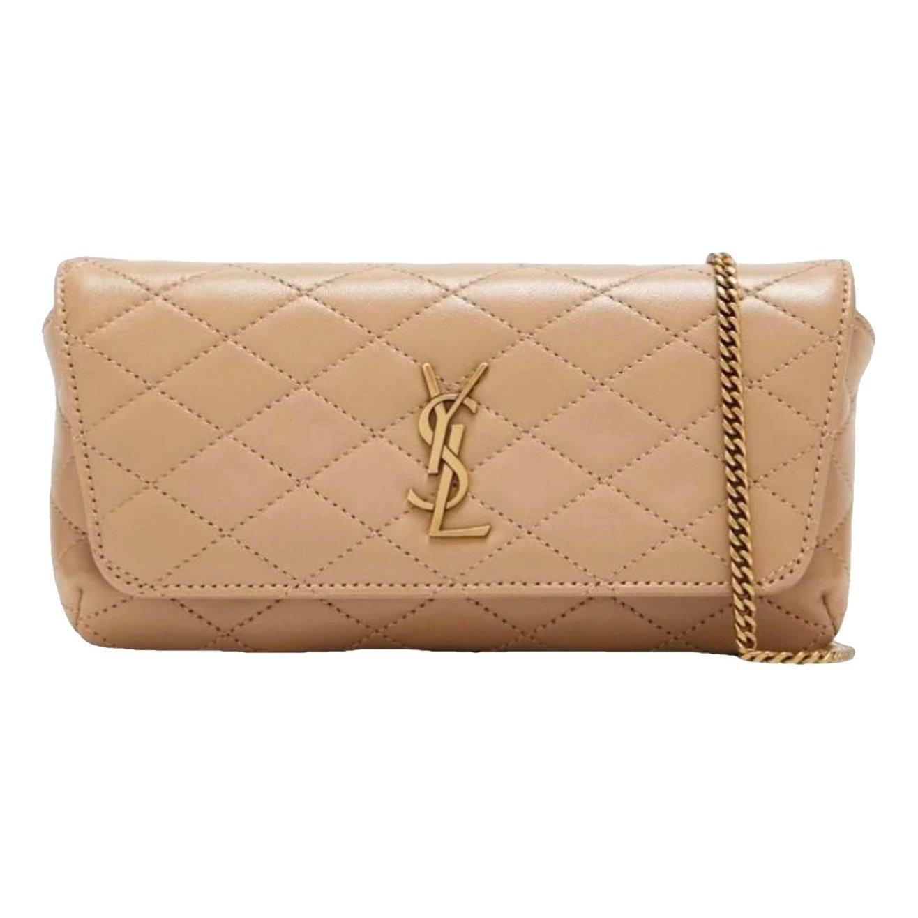 Leather clutch bag