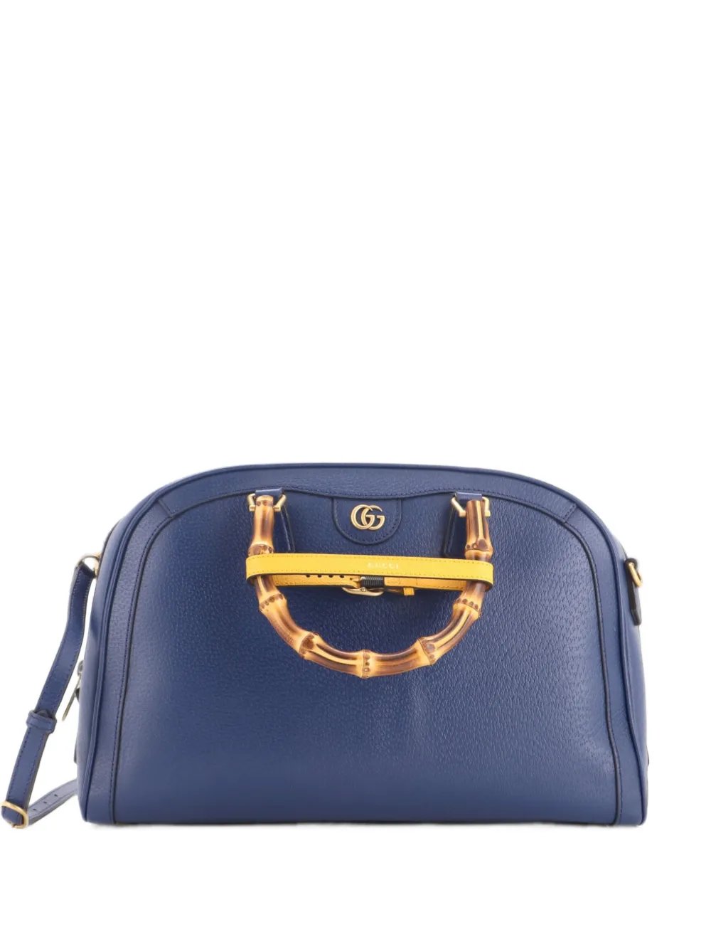 Diana NM Bamboo Handle Duffle Bag Leather Medium travel bag