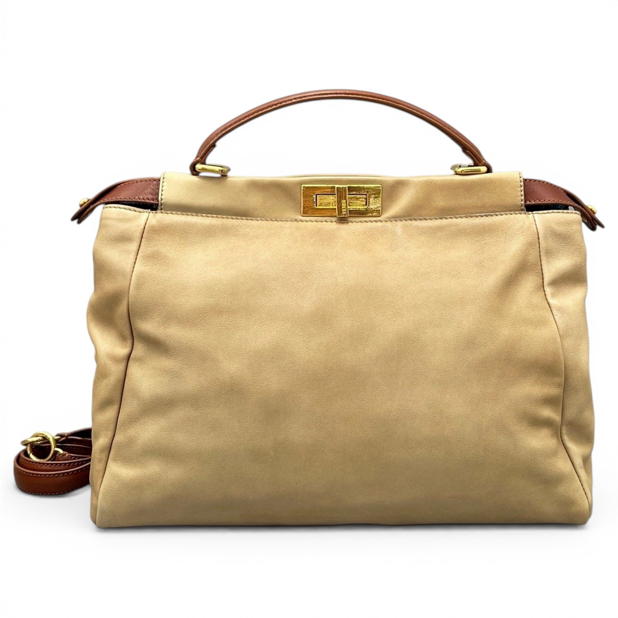Peekaboo leather handbag
