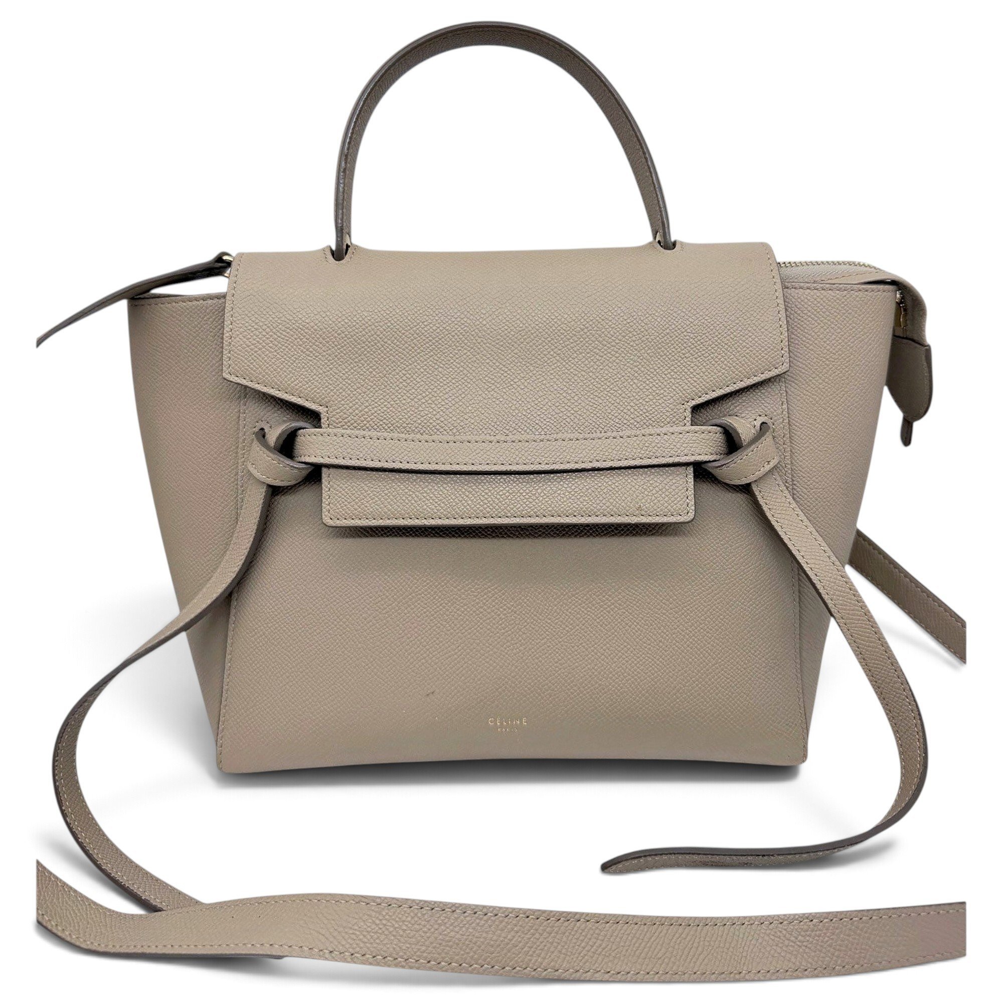 Belt leather handbag