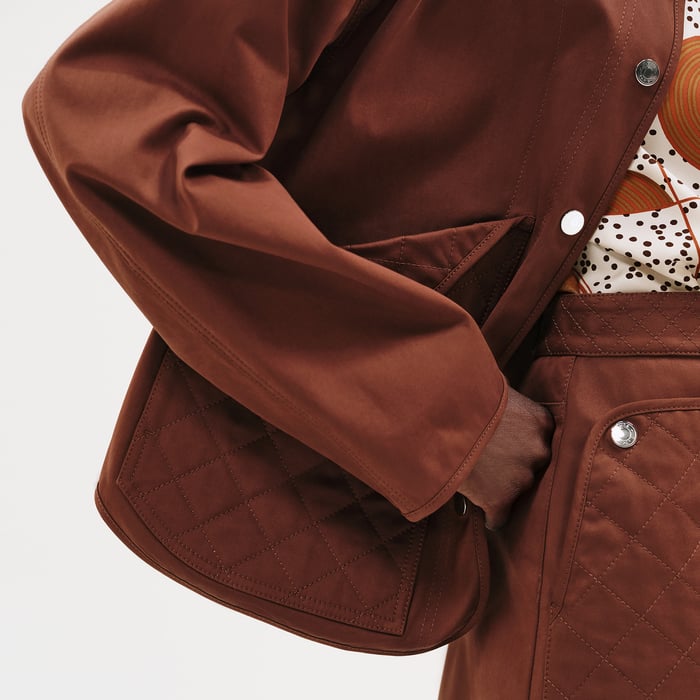 Marron Bai Jacket With Equestrian Details