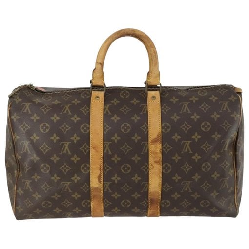 Keepall leather travel bag