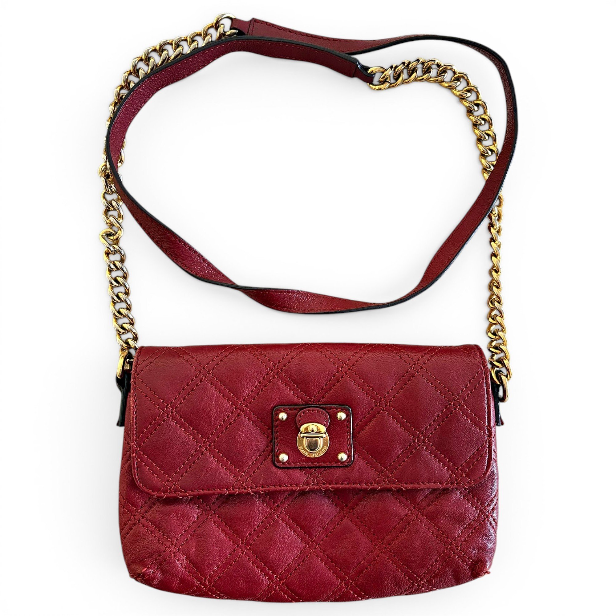 Single leather crossbody bag