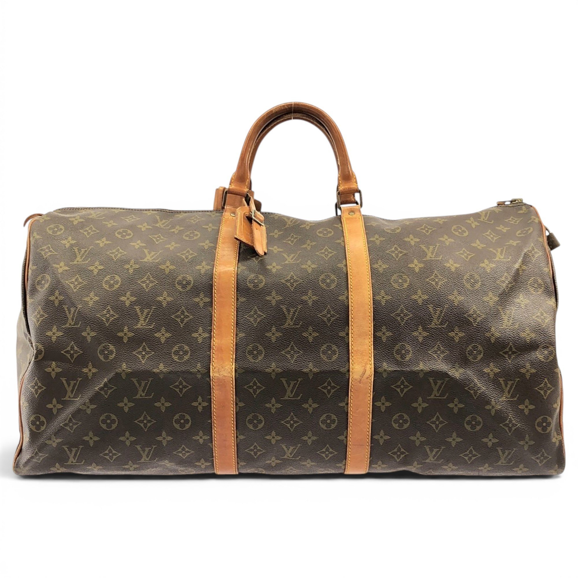 Keepall leather travel bag