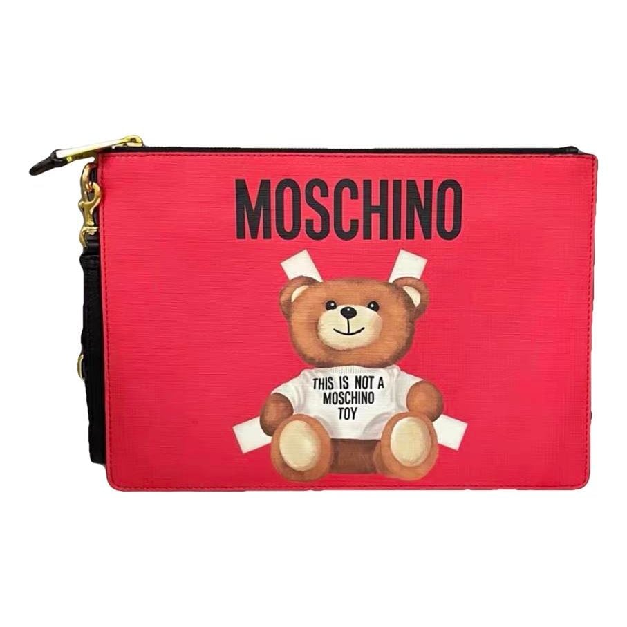 Leather clutch bag