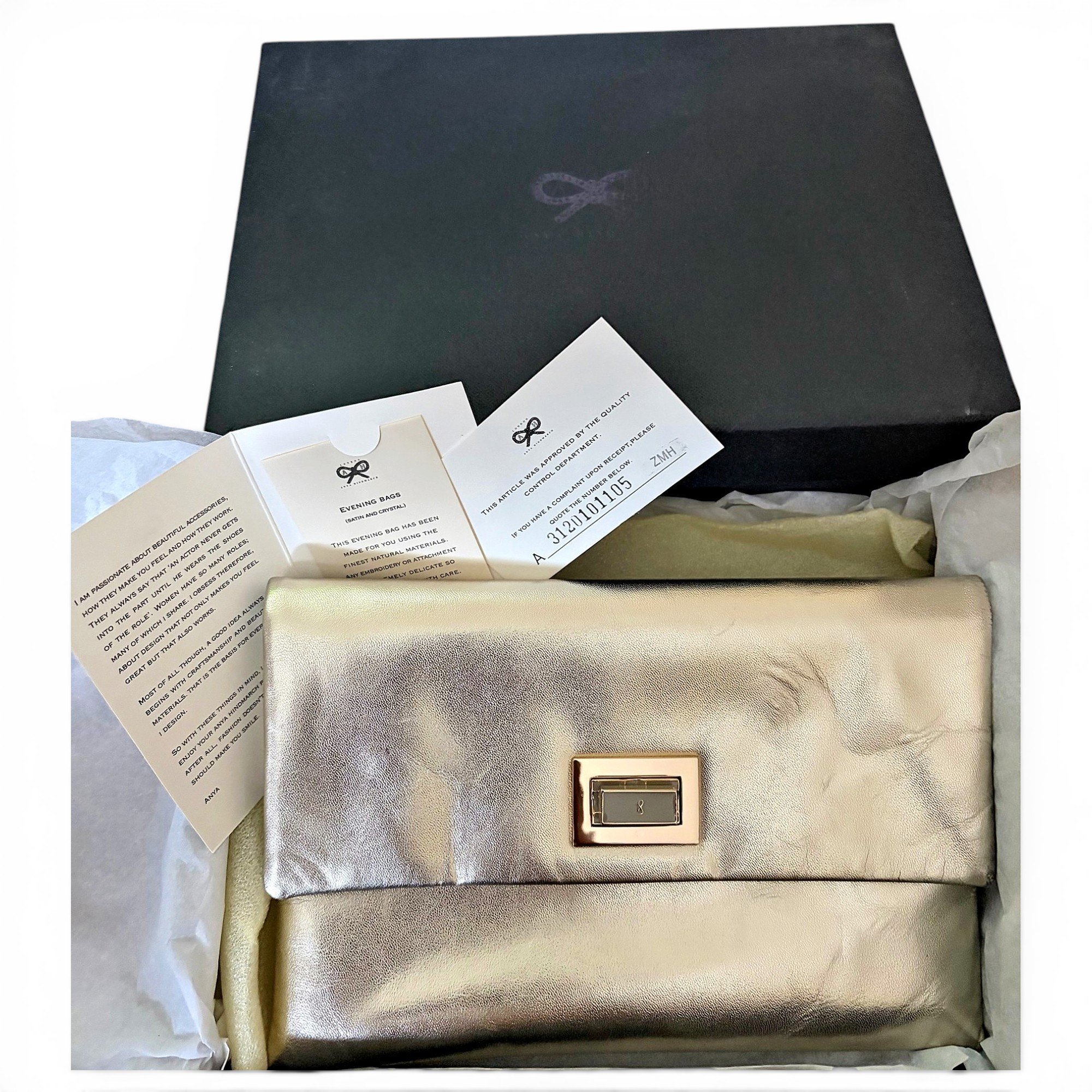 Leather clutch bag