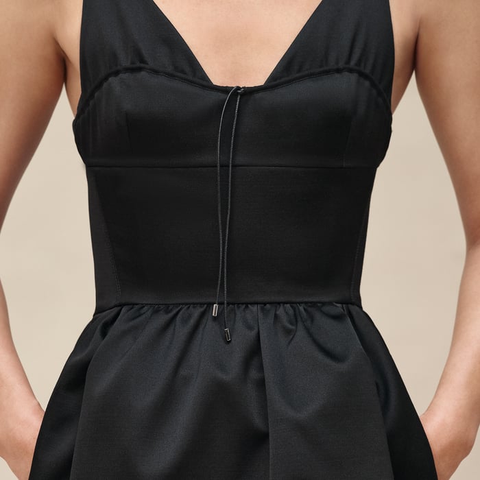 Noir Dress With Shoulder Straps