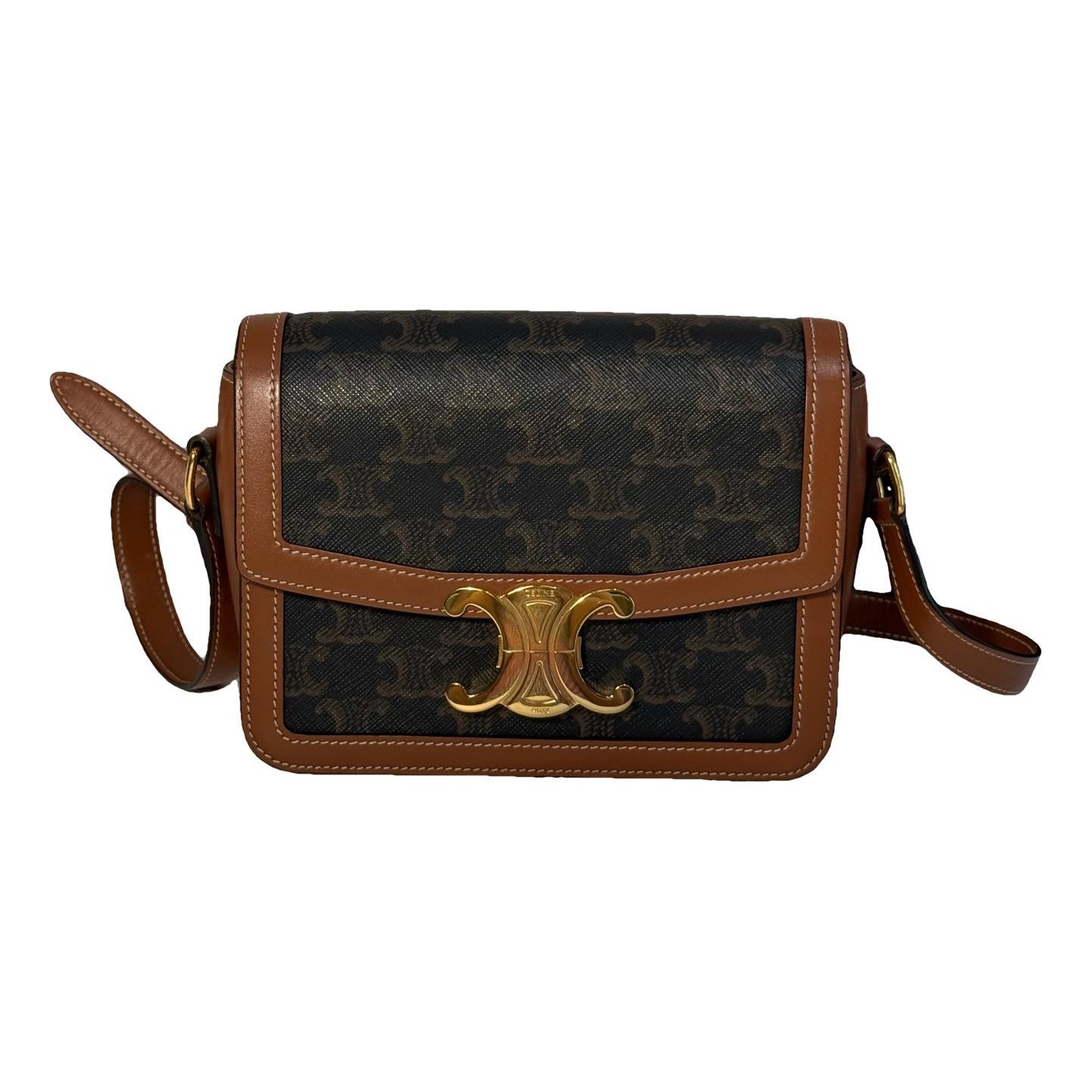 Triomphe leather handbag