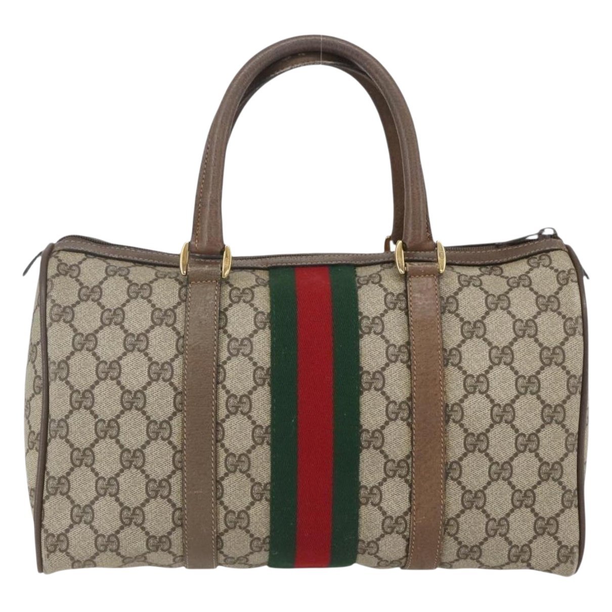 Boston leather bowling bag