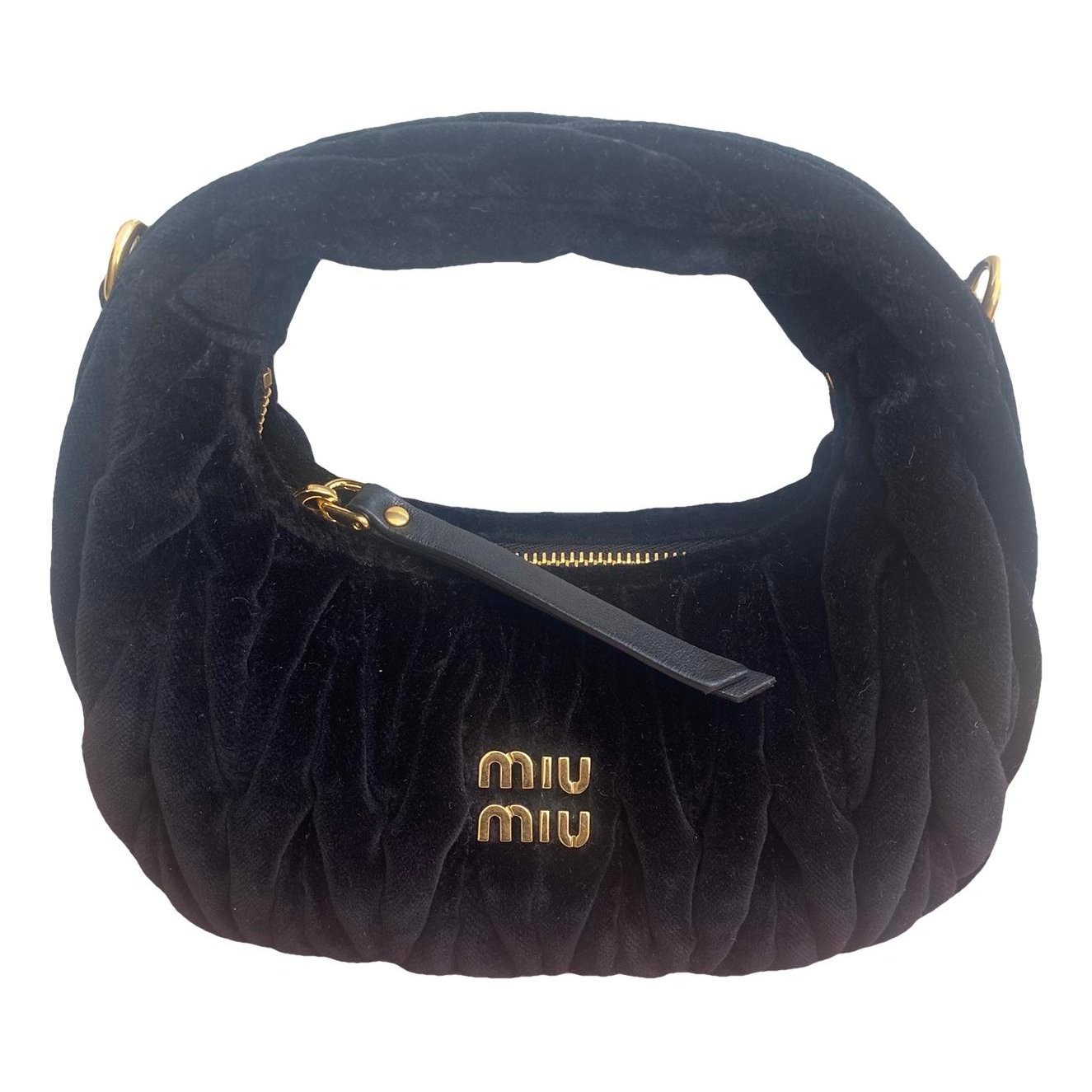 Miu Wander velvet handbag