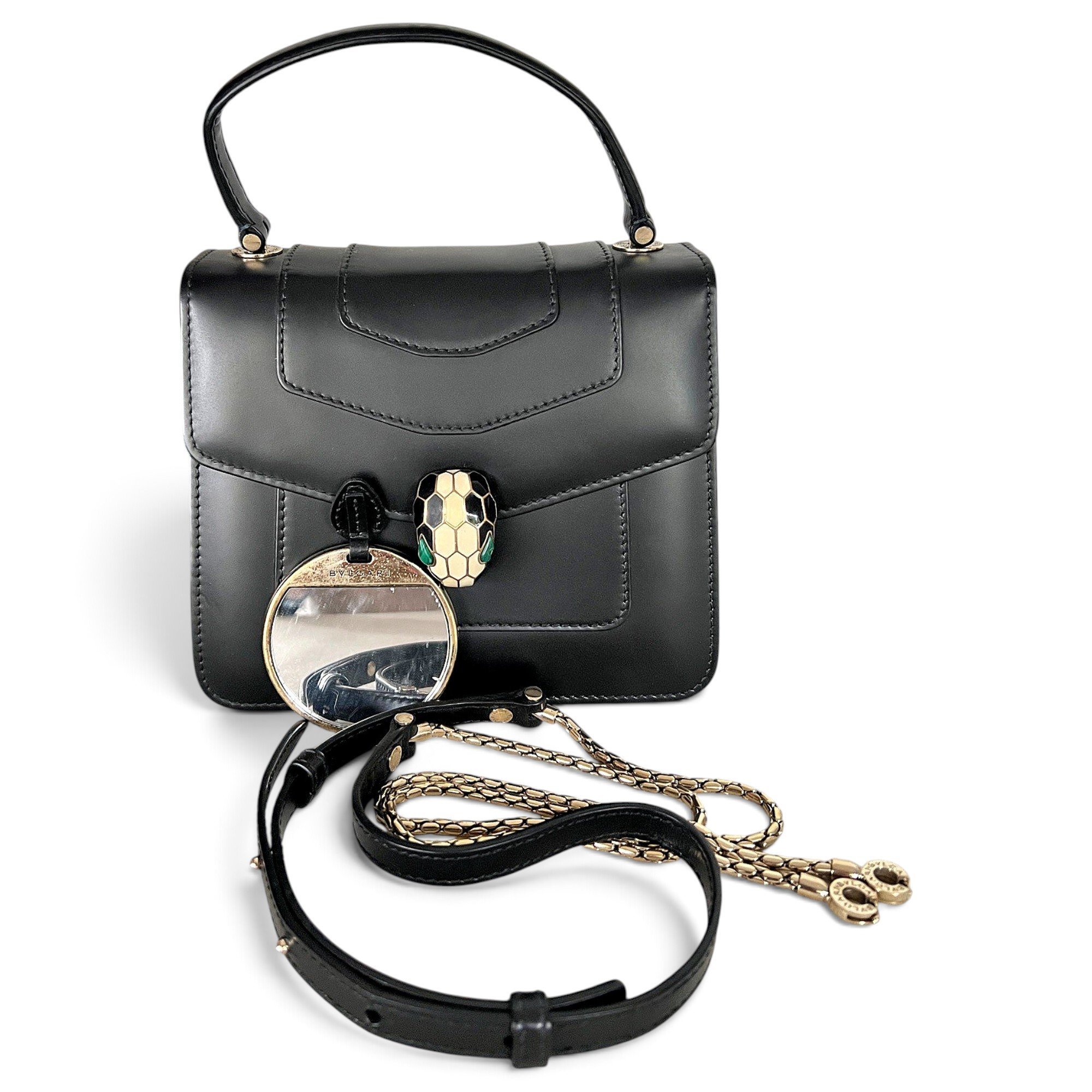 Serpenti leather handbag